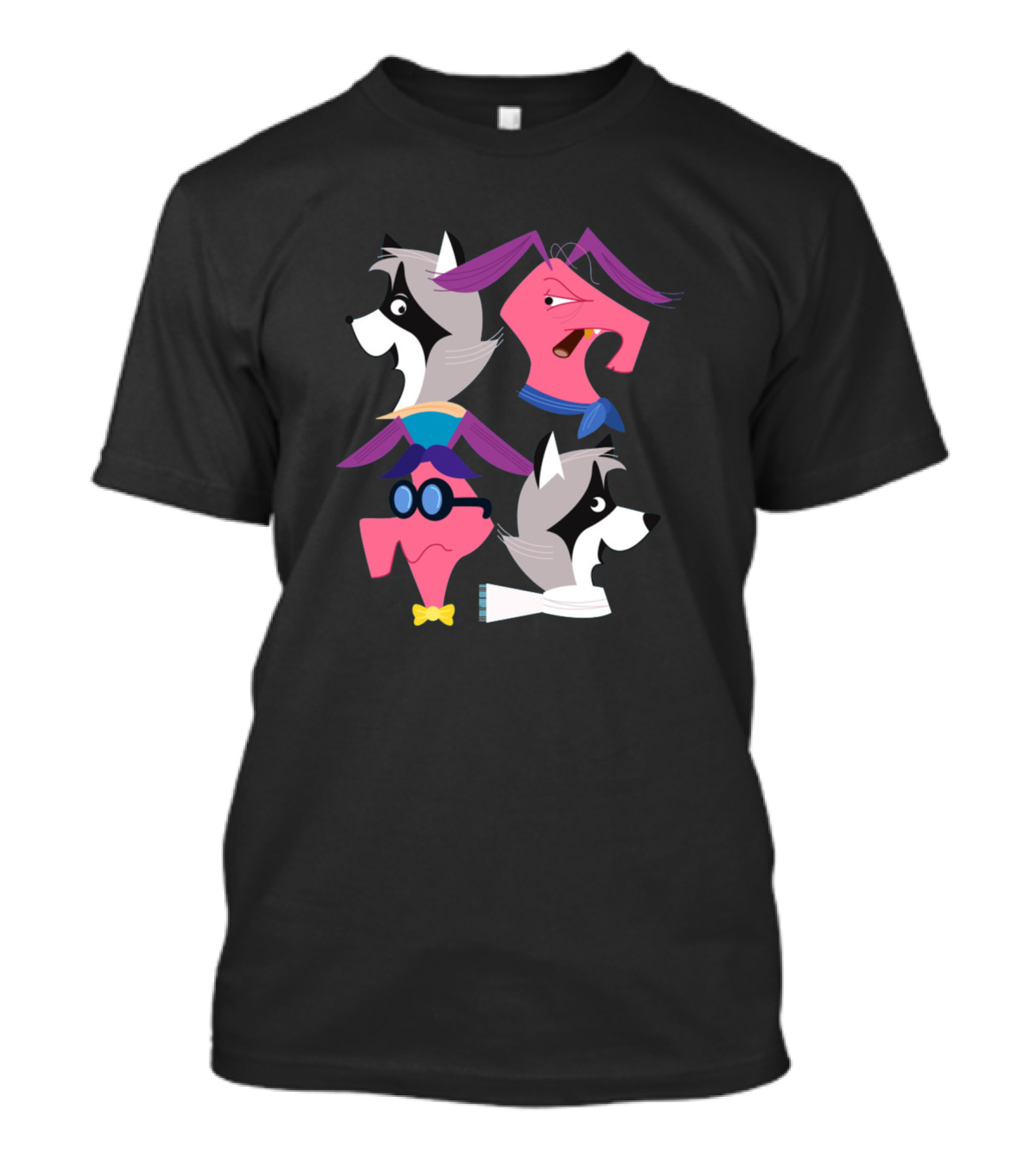The Raccoons Animated Character Faces Classic 80s Cartoon T-Shirt