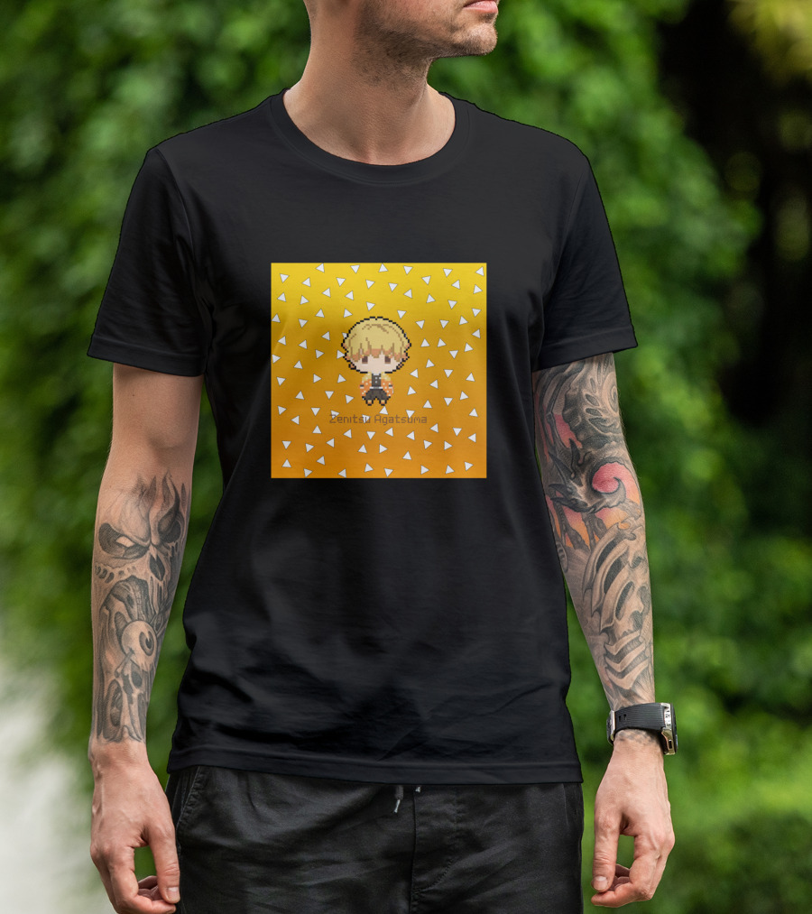 Zenitsu Agatsuma Kimetsu No Yaiba Demon Slayer Pix Character T-Shirt