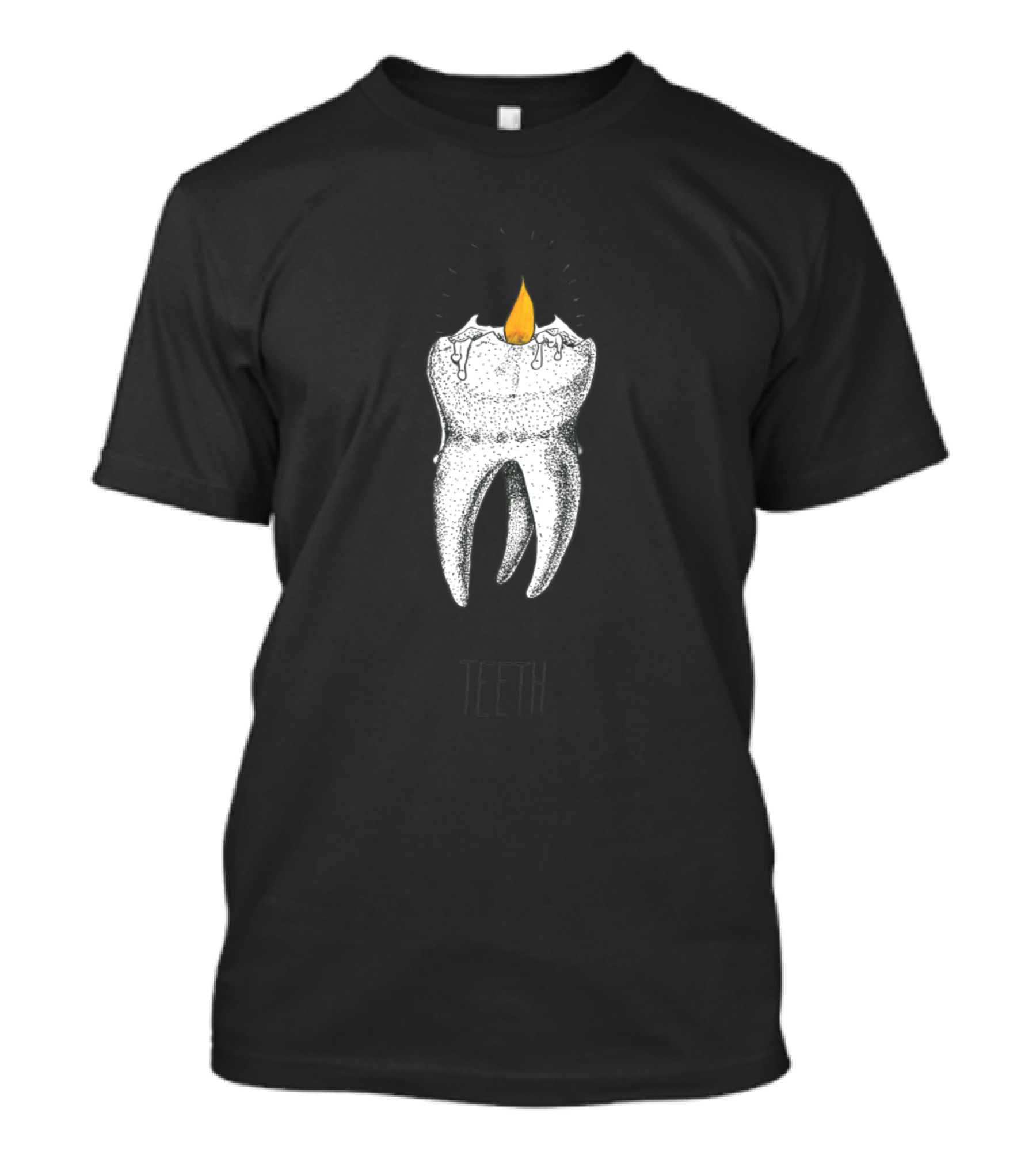 Candle Teeth Flame Wax Tooth T-Shirt