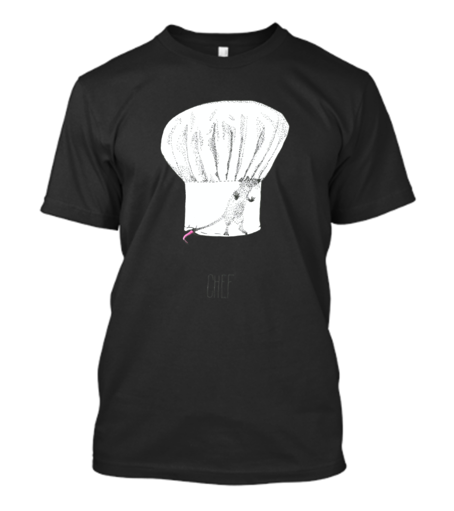 Chef Rat Hiding Under Chef Hat T-Shirt