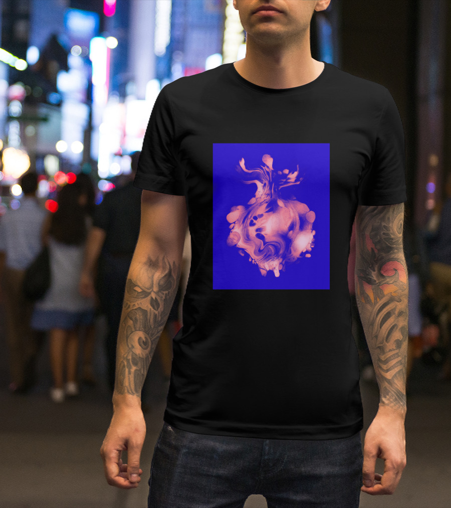 Dancing Embers Fiery Blue Flames T-Shirt