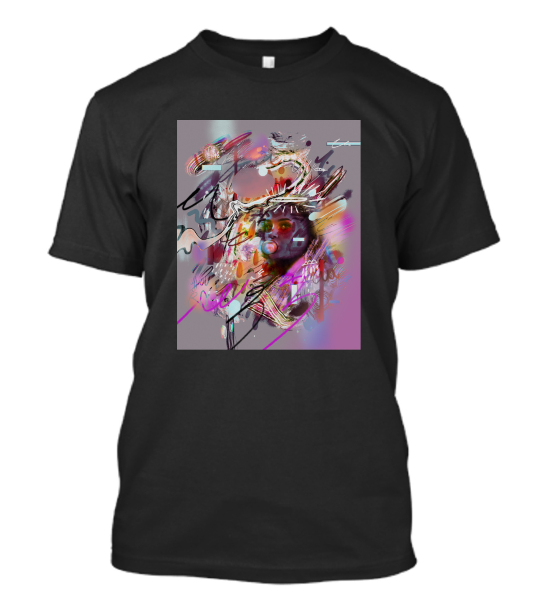 Entropy Chaos Vibrant Abstract Colors Mixed Media Artistry T-Shirt