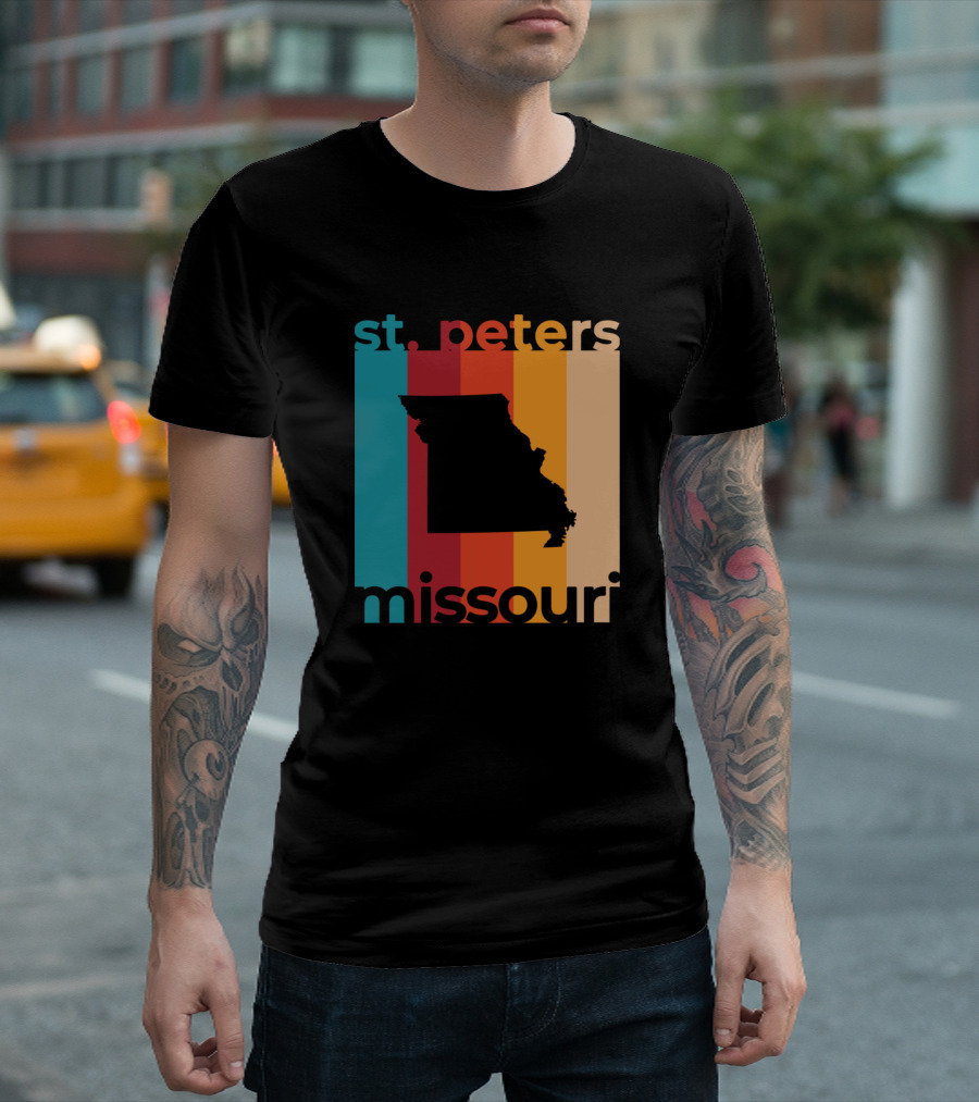 St Peters Missouri Retro State T-Shirt