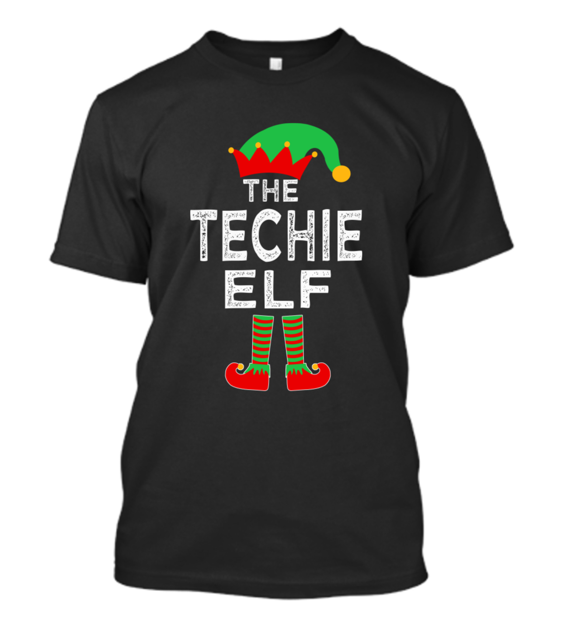 The Techie Elf Festive Holiday Geekwear T-Shirt