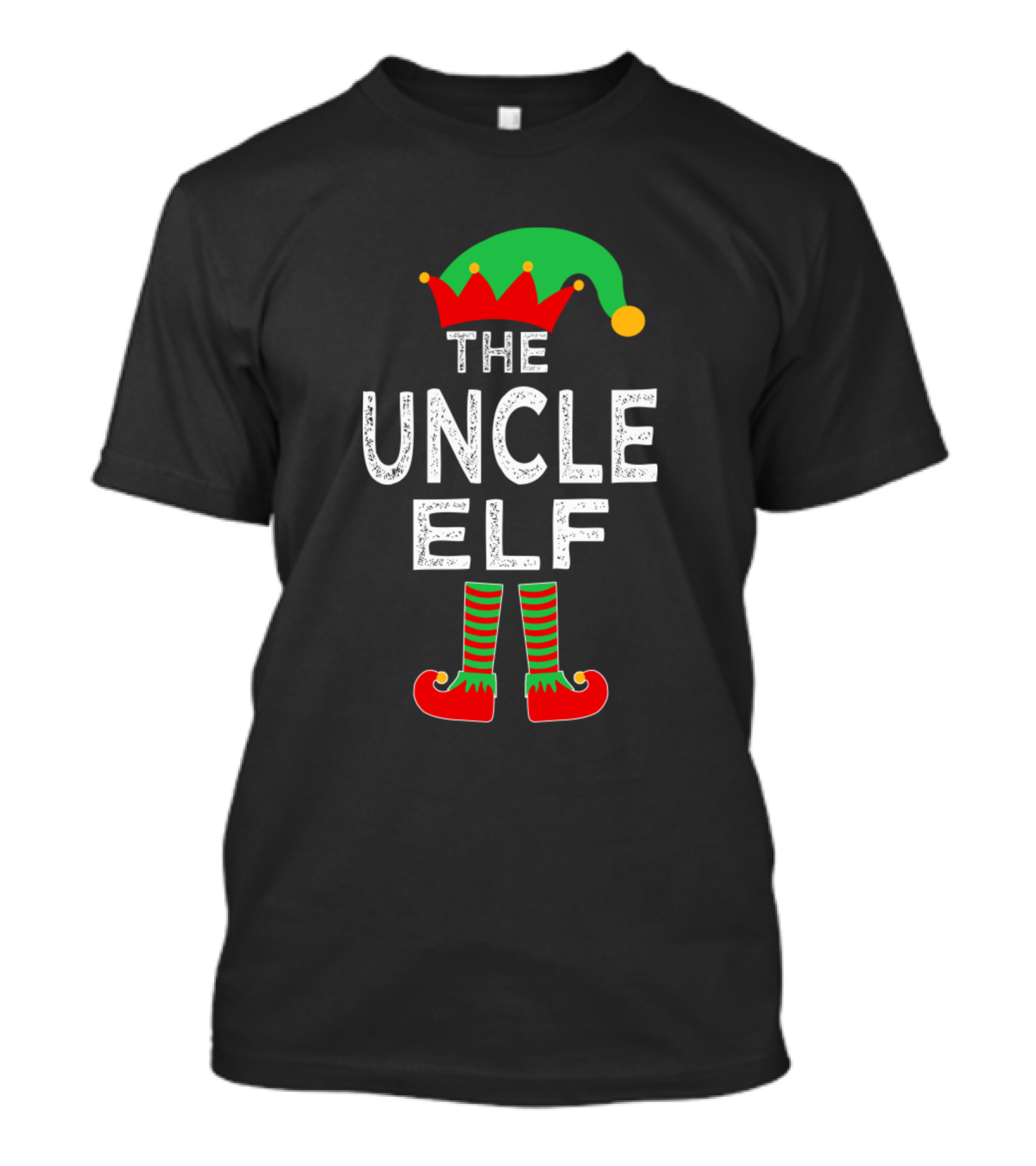 THE UNCLE ELF FUNNY FESTIVE HAT AND SHOES T-Shirt