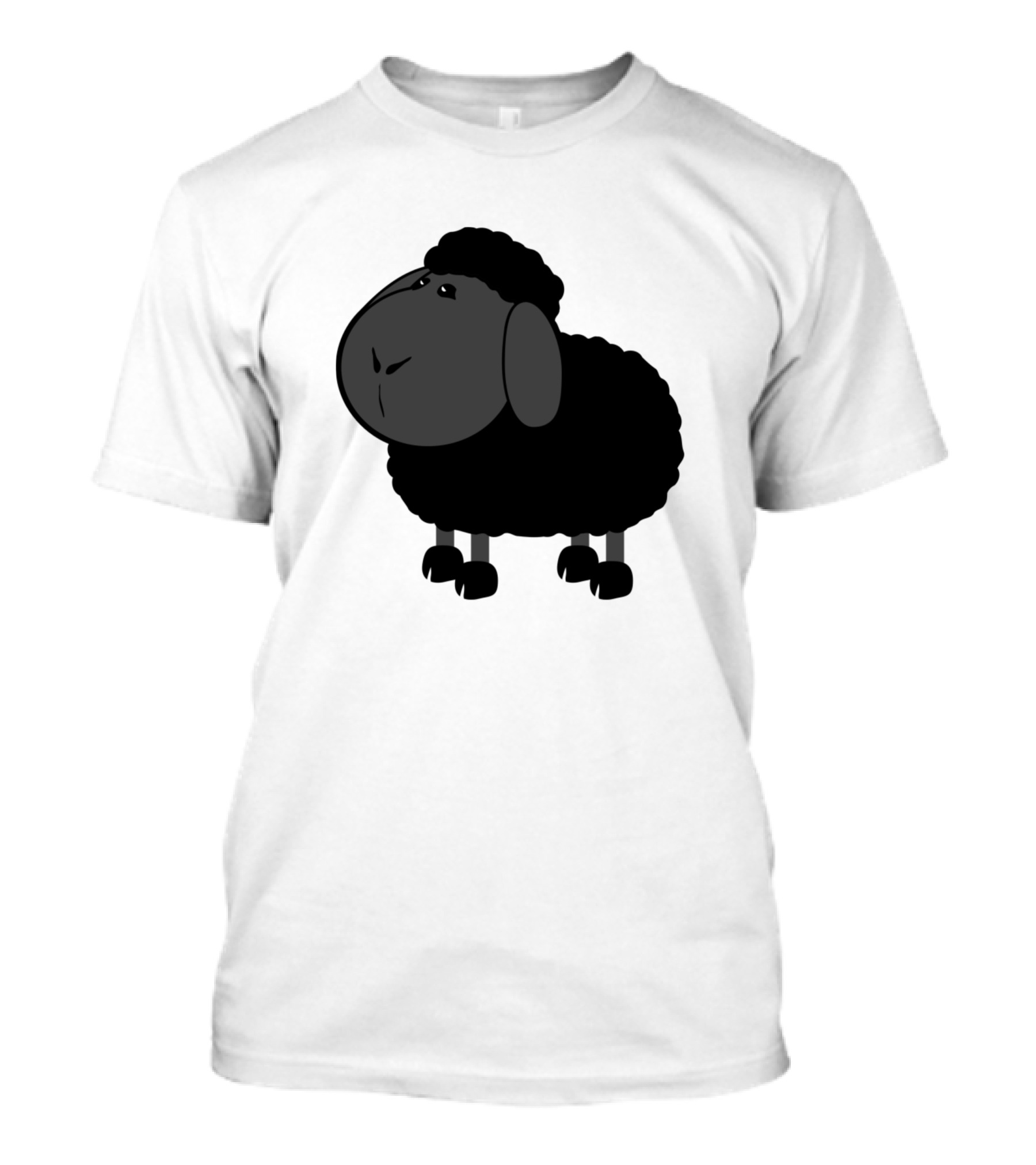Black Sheep Cartoon T-Shirt