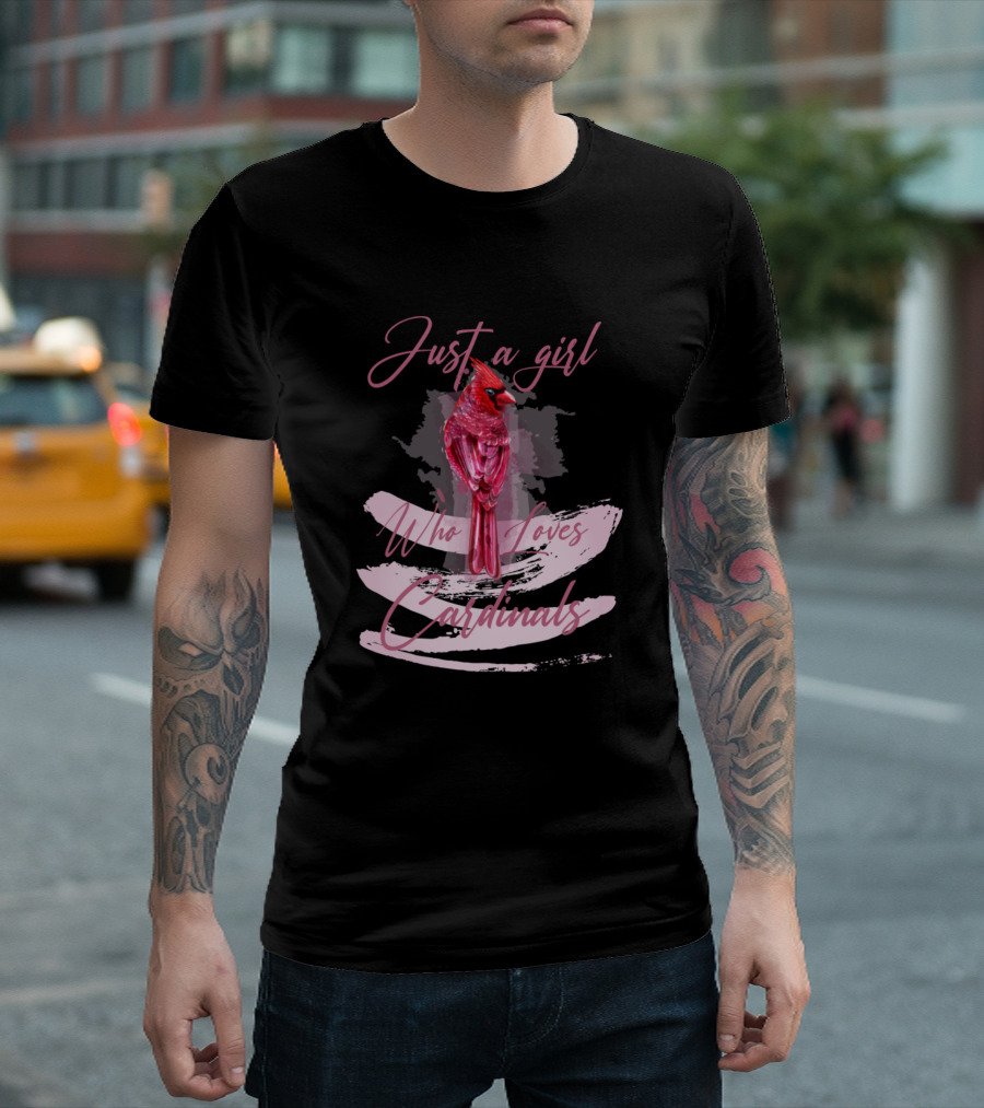 Just a Girl Who Loves Cardinals Bird Girl T-Shirt