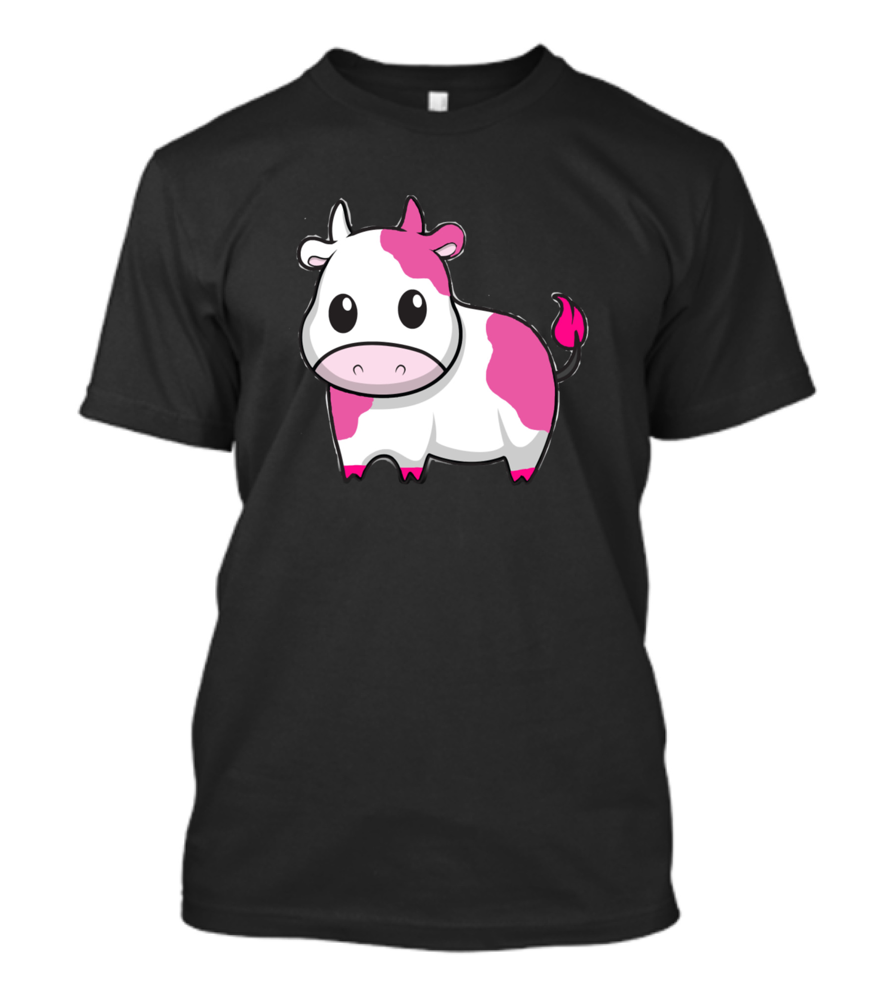 Cow Strawberry Cows Cartoon Pink Cow T-Shirt