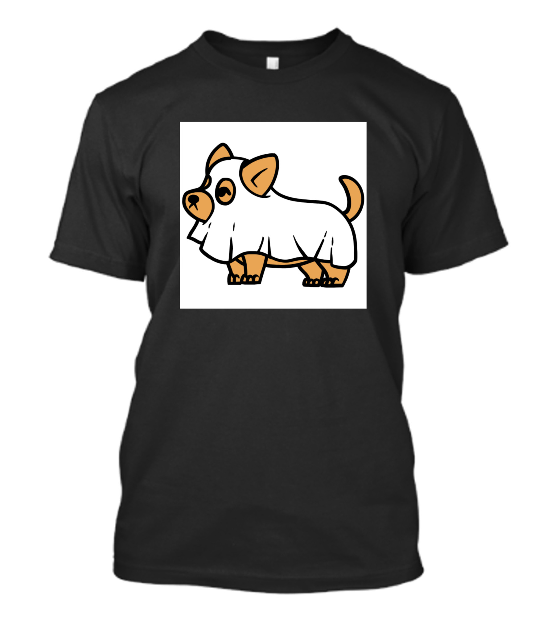 Cute Dog In Ghost Costume Pug Halloween Costume T-Shirt