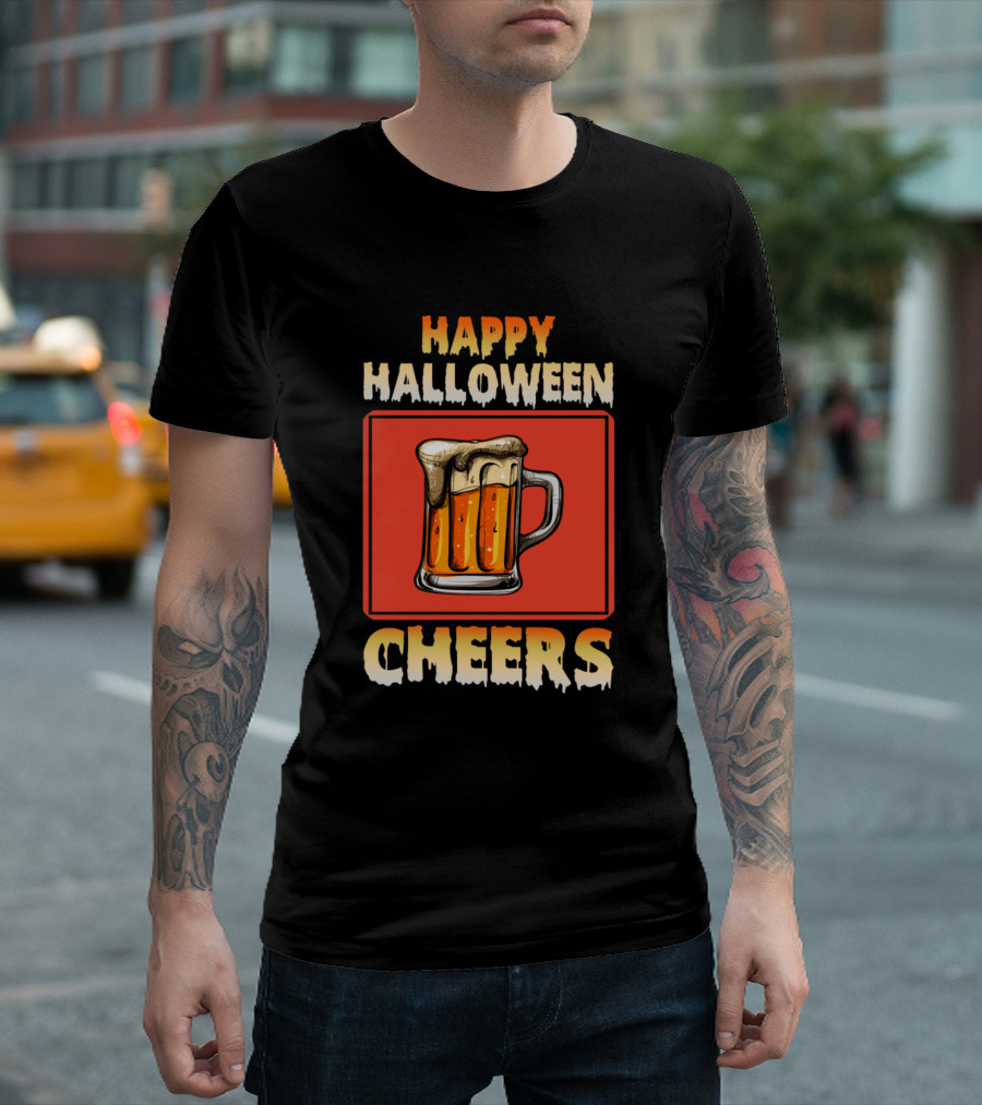 Happy Halloween Cheers Beer Mug Fun Trick or Treat Me T-Shirt
