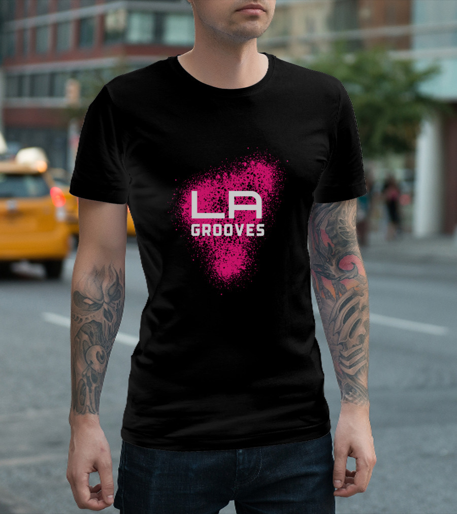 LA Grooves Pink Splatter T-Shirt