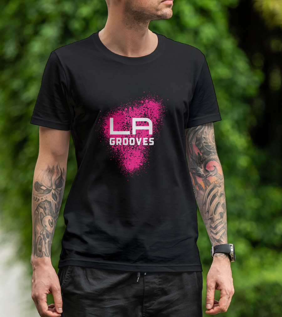 LA Grooves Pink Splatter T-Shirt