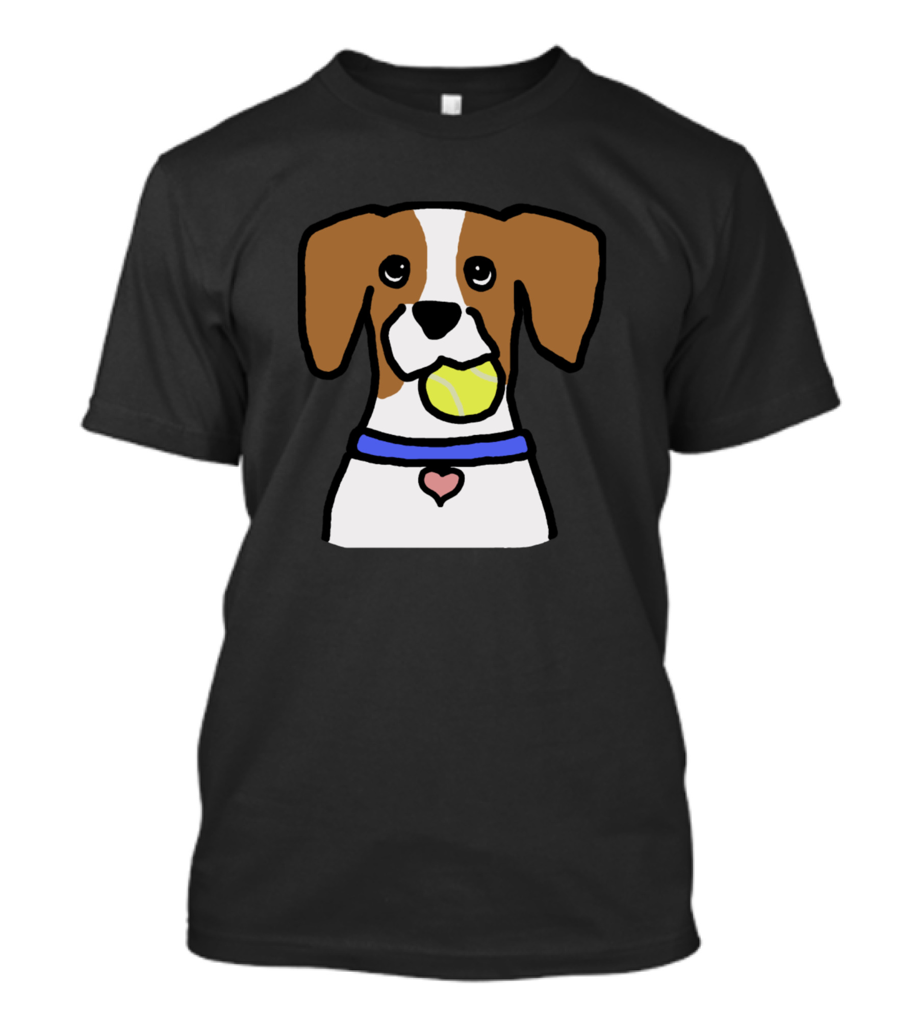 Love To Play Brown And White Dog With Tennis Ball T-Shirt