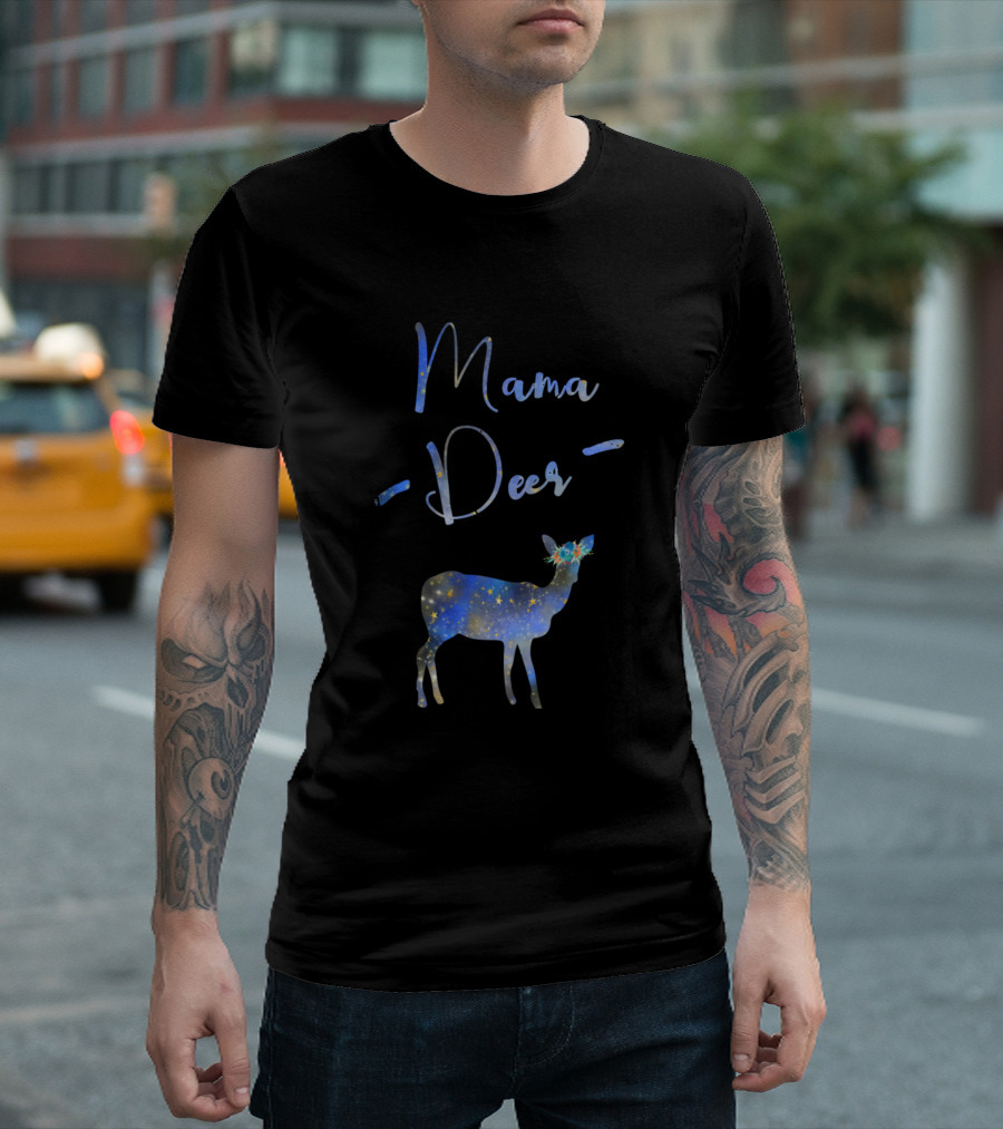 Mama Deer Starry Night T-Shirt