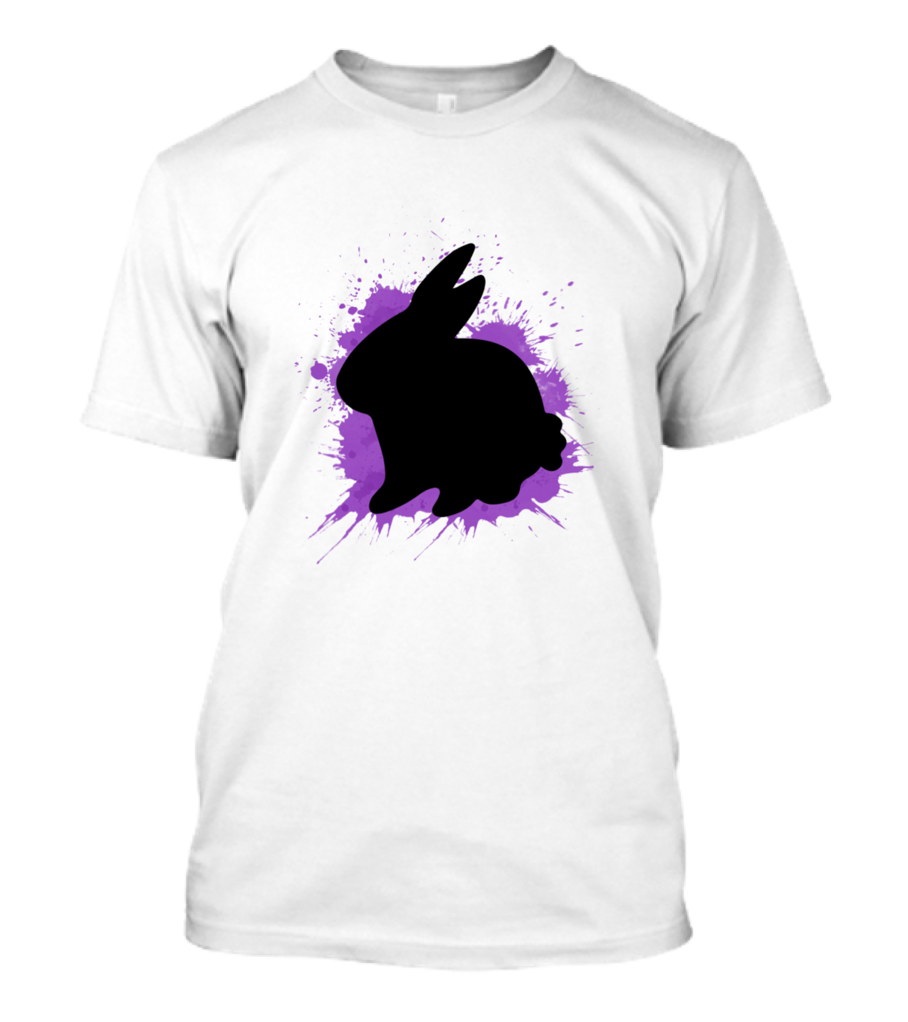 Rabbit Carrot Floppy Ears Purple Splash Rabbit Love T-Shirt