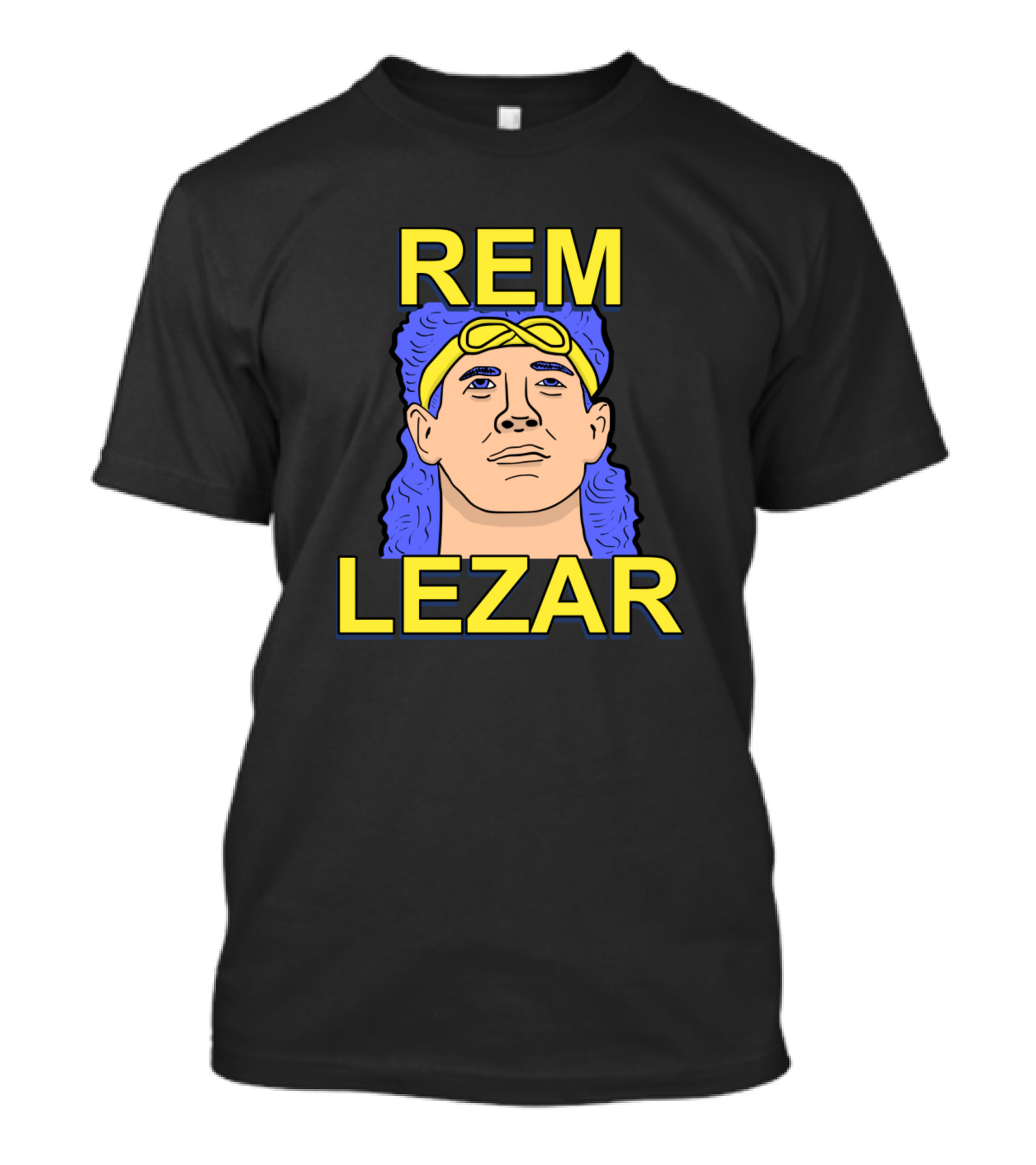 REM LEZAR 80S STYLE HEADBAND AND MULLET IMAGE T-Shirt