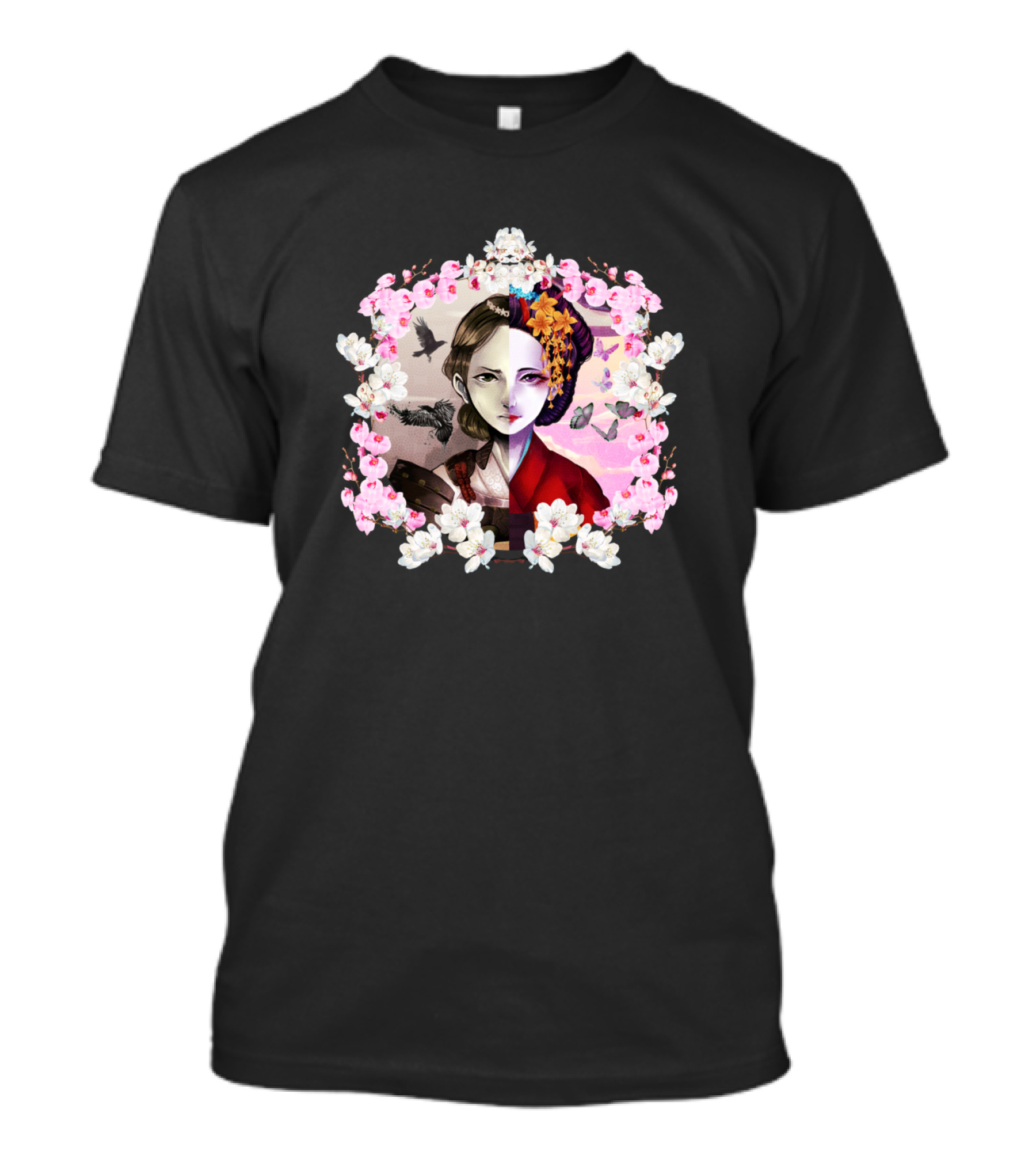 Sakura Shogun Princess Cherry Blossom Geisha Aesthetic T-Shirt