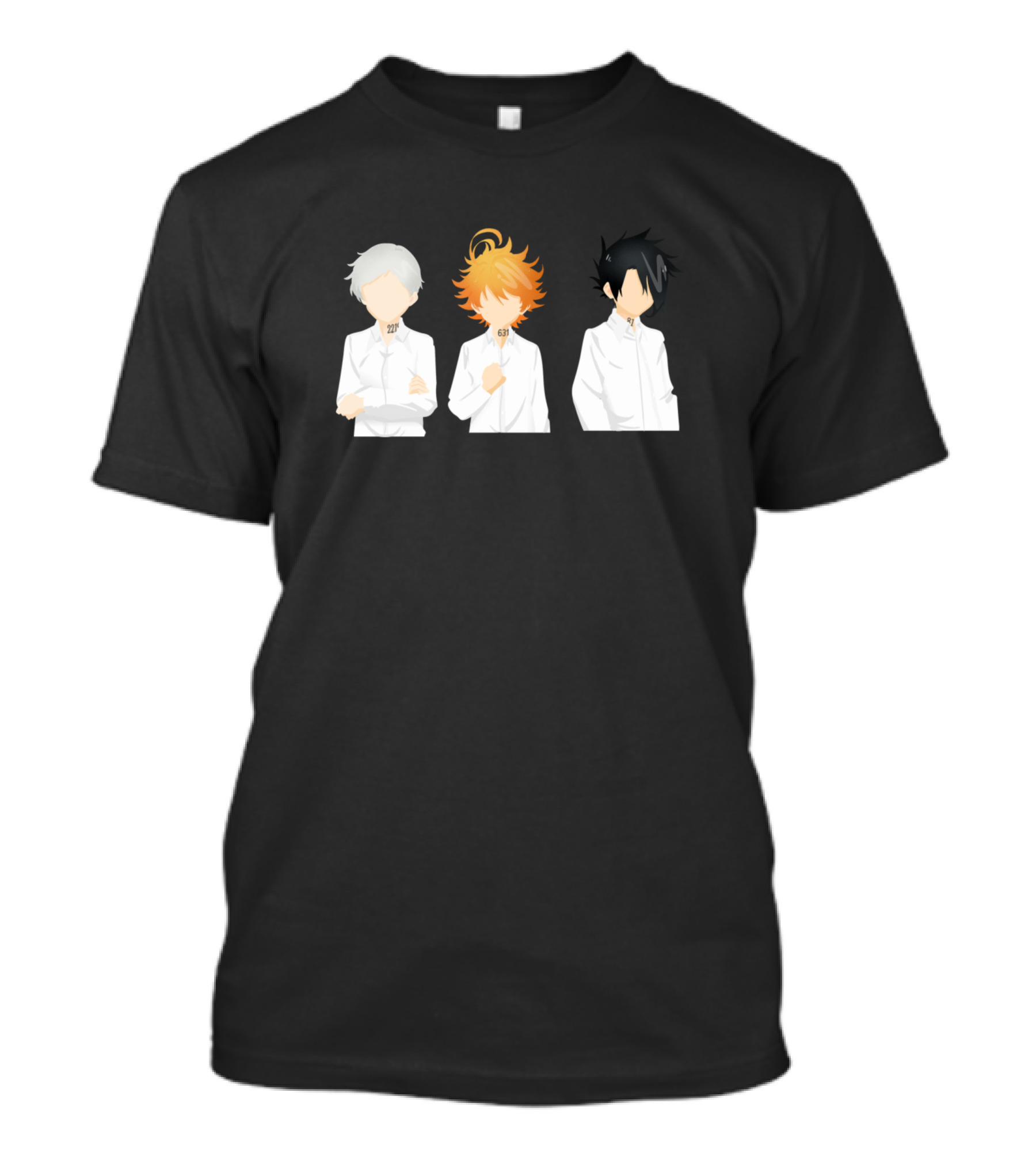 The Promised Neverland Trio Silhouette Anime Manga Character T-Shirt