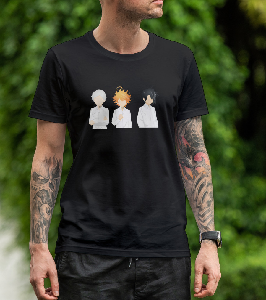 The Promised Neverland Trio Silhouette Anime Manga Character T-Shirt