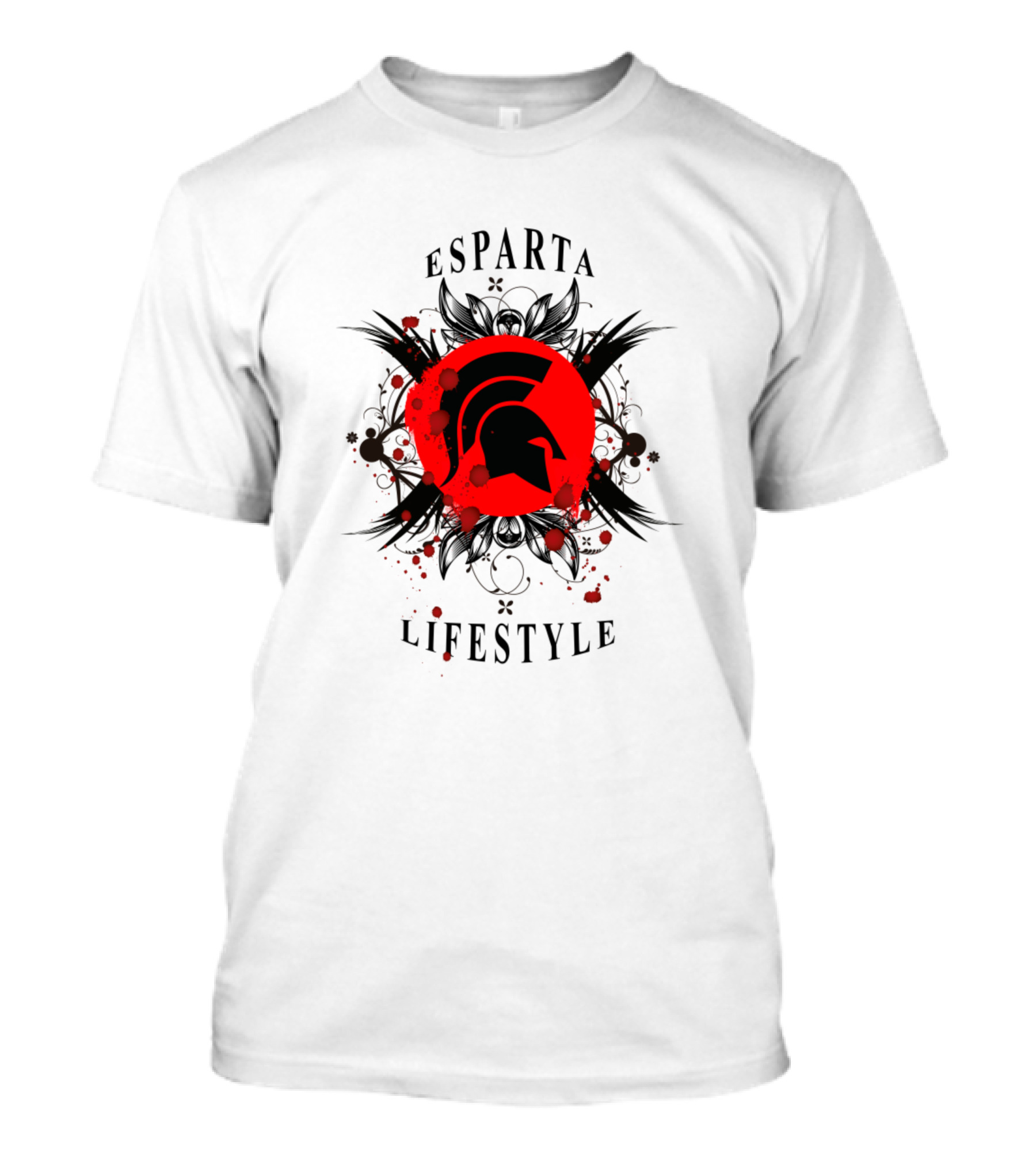 Esparta Lifestyle Spartan Helmet Red Circle T-Shirt