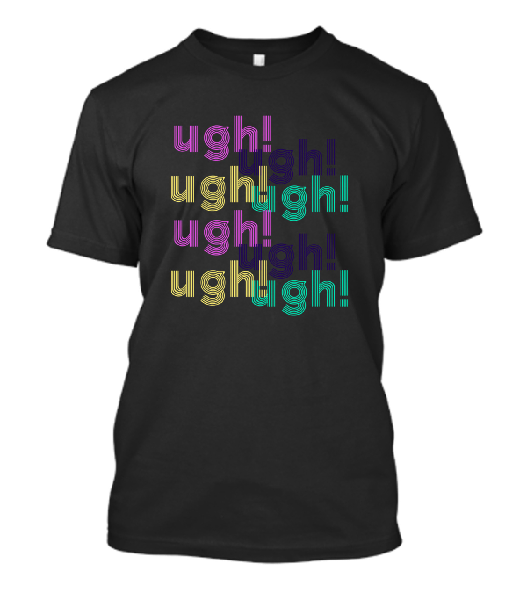 Ugh Ugh Ugh Ugh Multicolor Lines T-Shirt