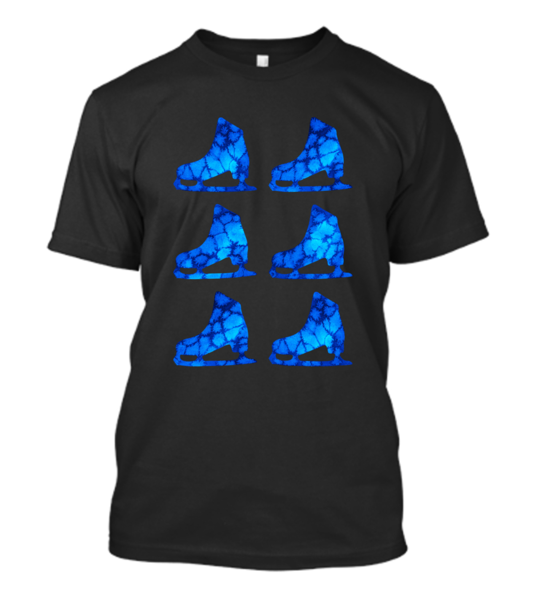 Watercolor Blue Figure Skates T-Shirt