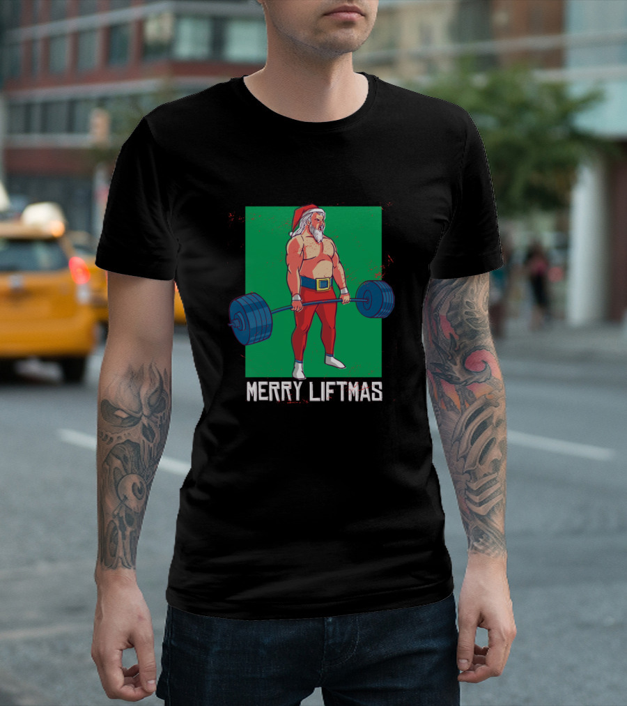 Merry Liftmas Christmas Fitness Bodybuilder Gym T-Shirt
