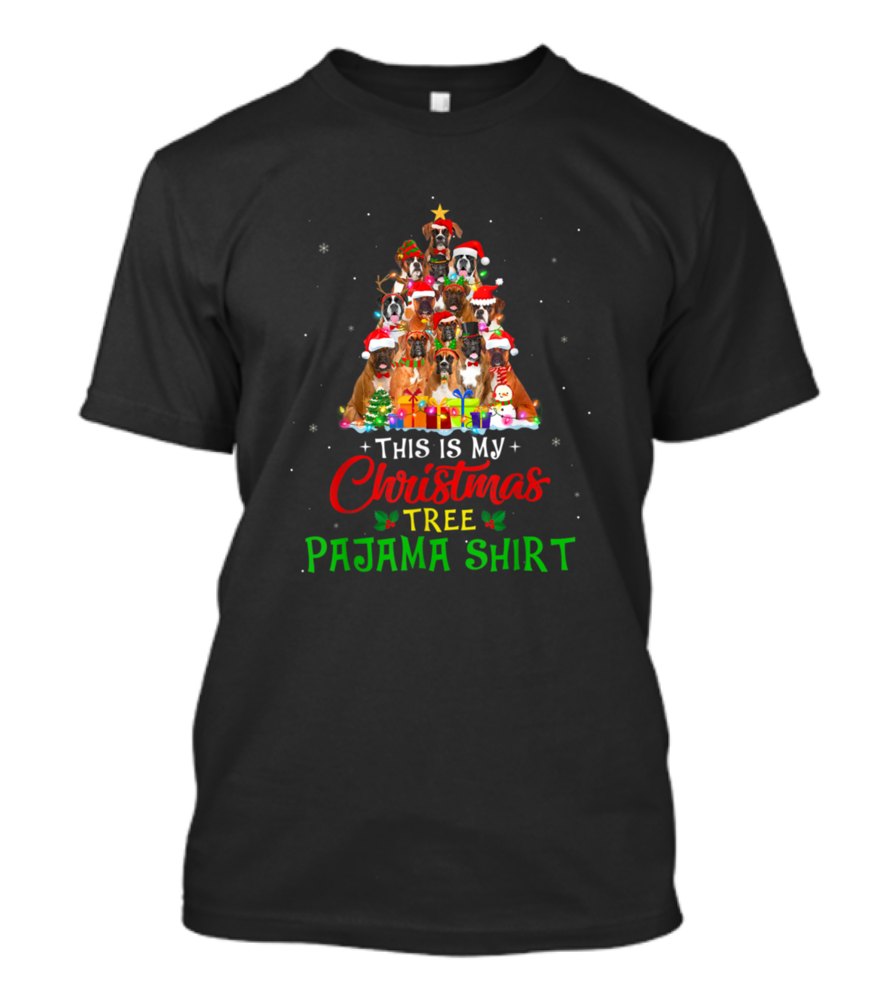 This Is My Christmas Tree Pajama Shirt Xmas Dog T-Shirt