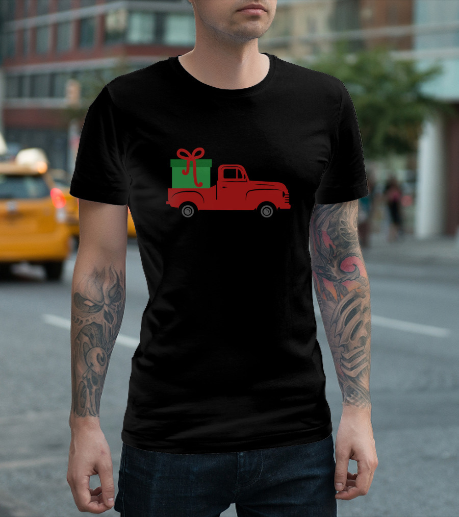 Christmas Truck With Gift Box T-Shirt