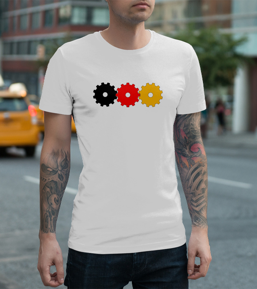 Deutschland Black Red Yellow Gear T-Shirt