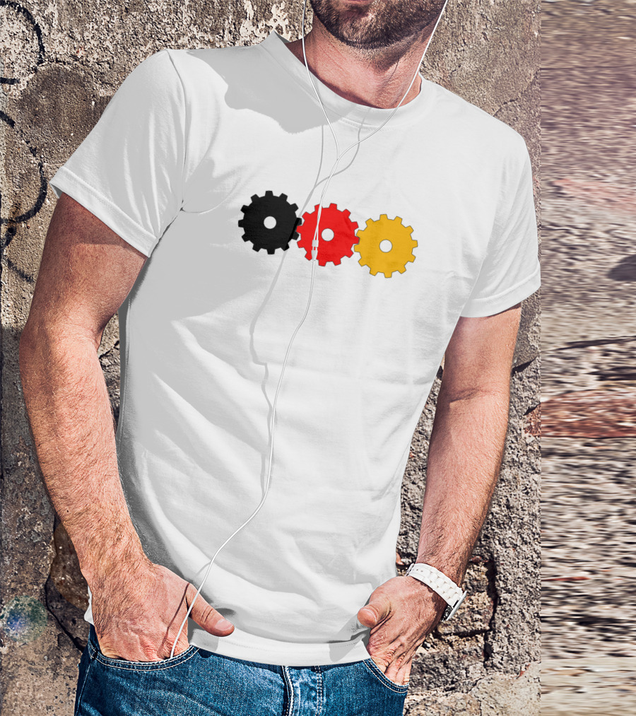 Deutschland Black Red Yellow Gear T-Shirt