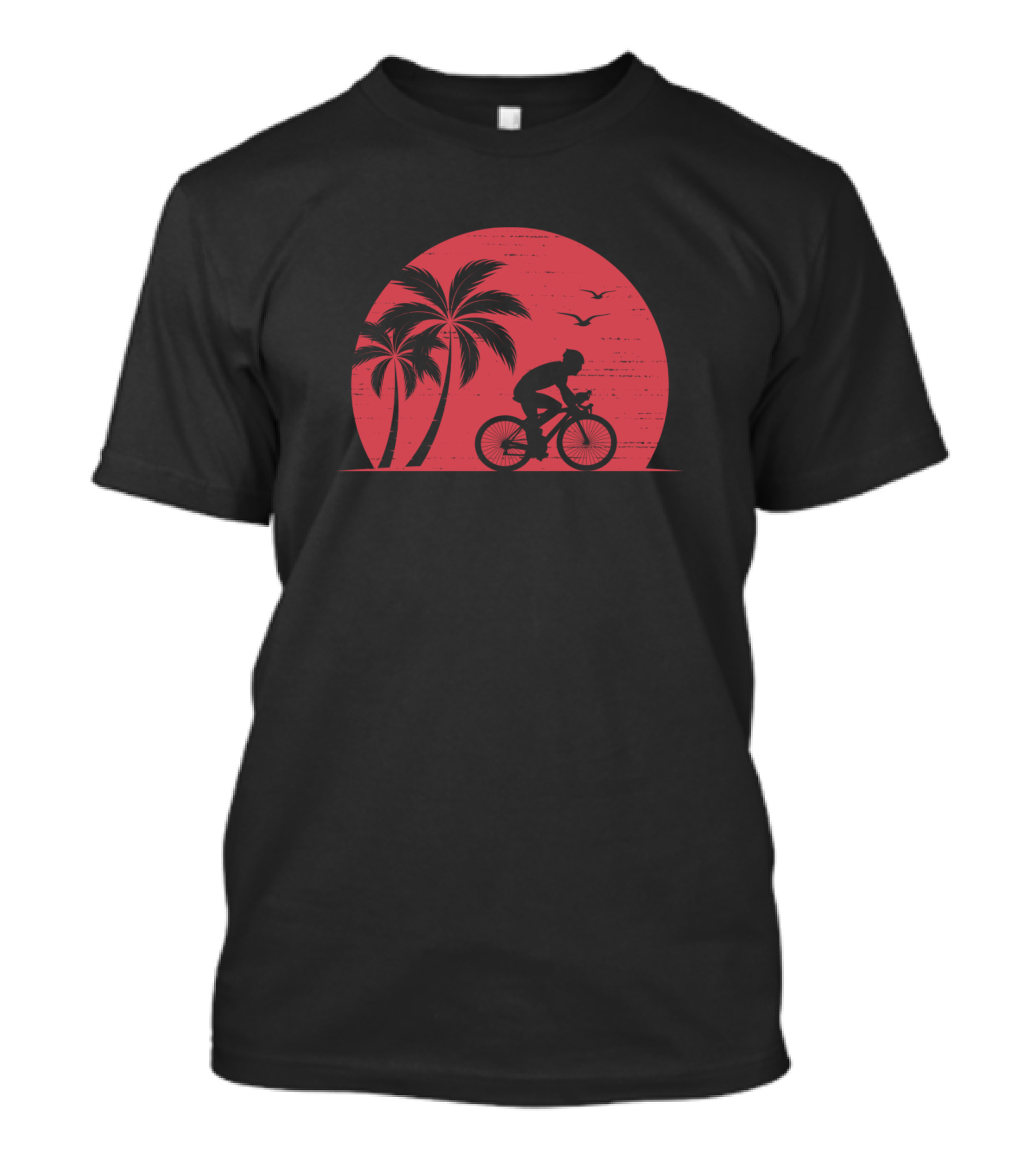 E Bike Sunset Palm Trees T-Shirt