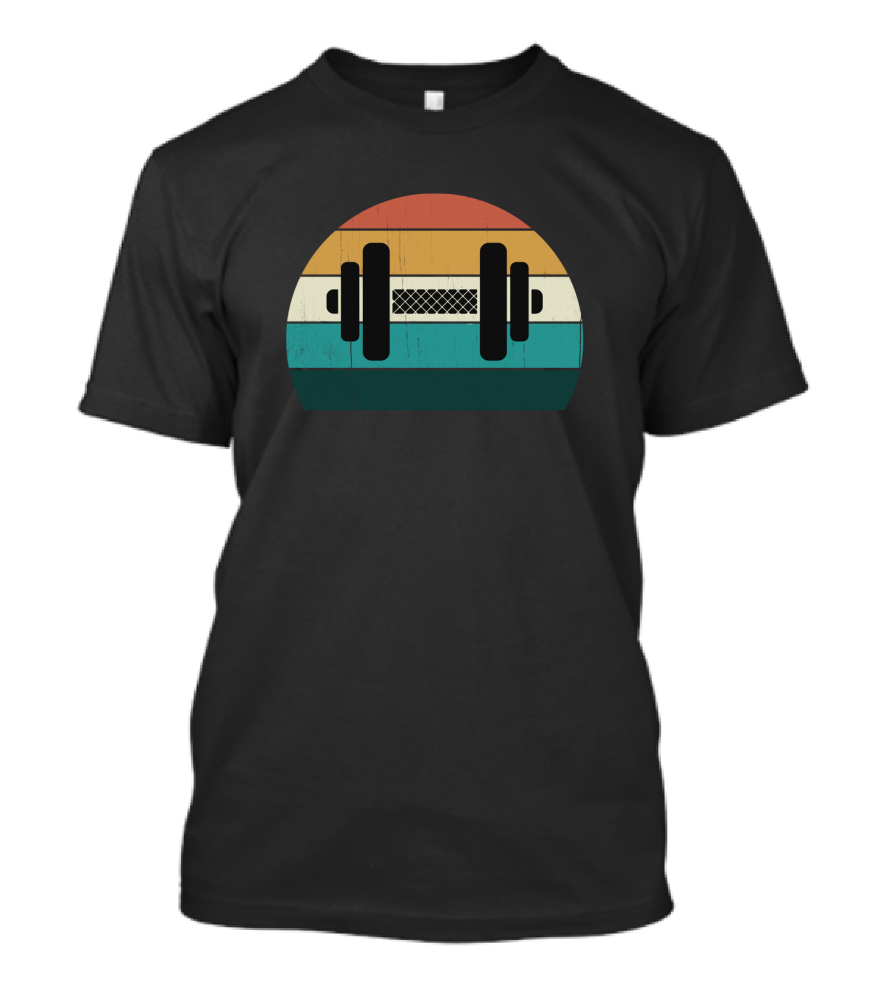 Retro Bodybuilder Vintage Gym Weightlifter Fitness Dumbbell T-Shirt