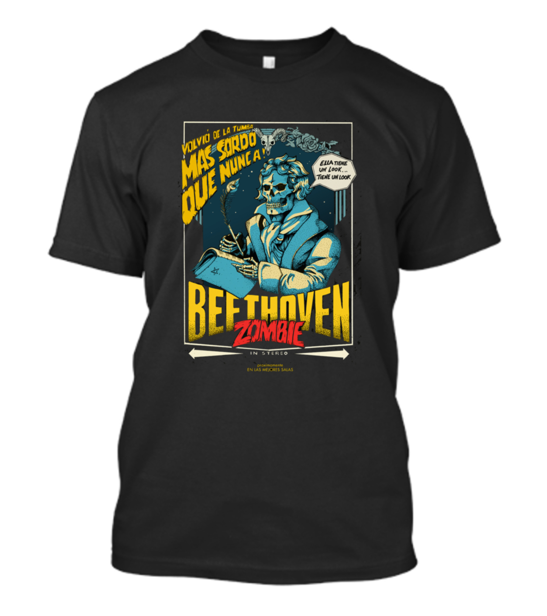 Volvió De La Tumba Más Sordo Que Nunca Beethoven Zombie En Las Mejores Salas T-Shirt