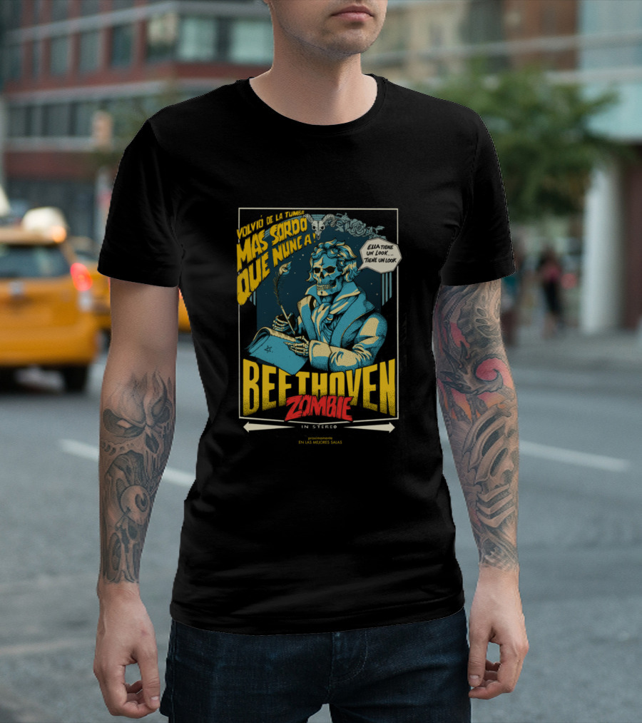 Volvió De La Tumba Más Sordo Que Nunca Beethoven Zombie En Las Mejores Salas T-Shirt