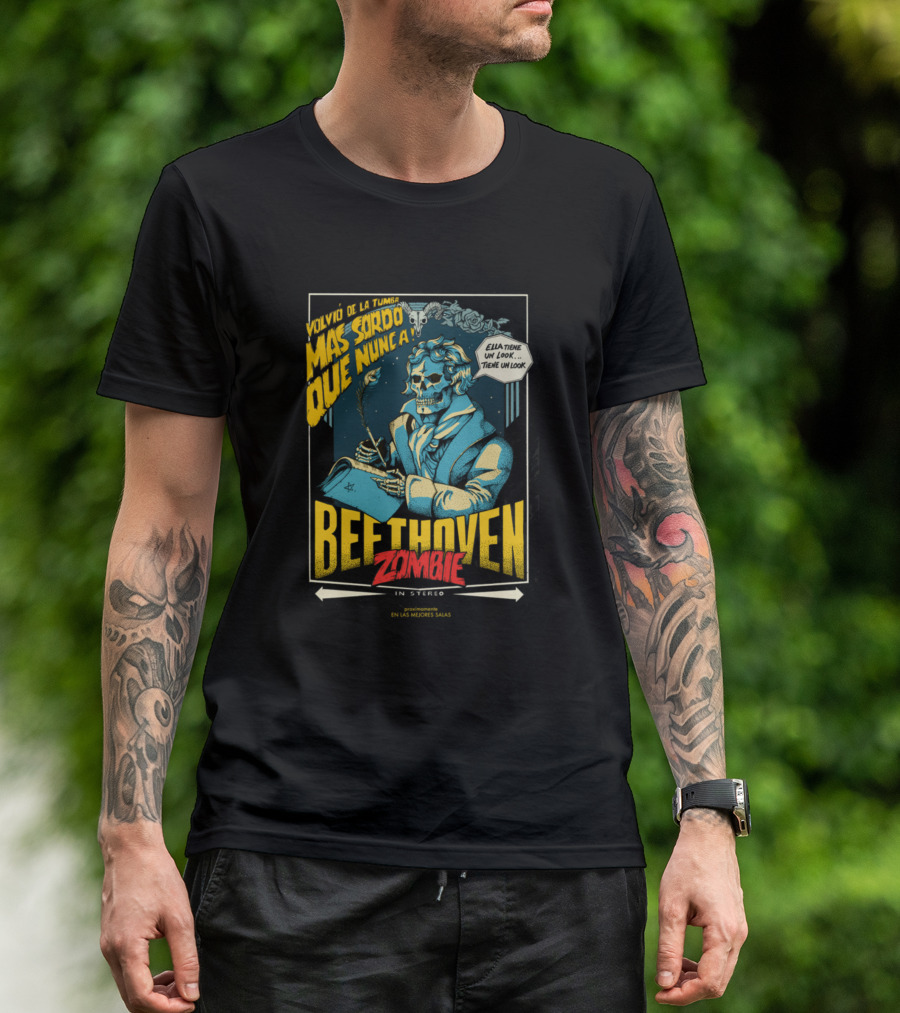 Volvió De La Tumba Más Sordo Que Nunca Beethoven Zombie En Las Mejores Salas T-Shirt