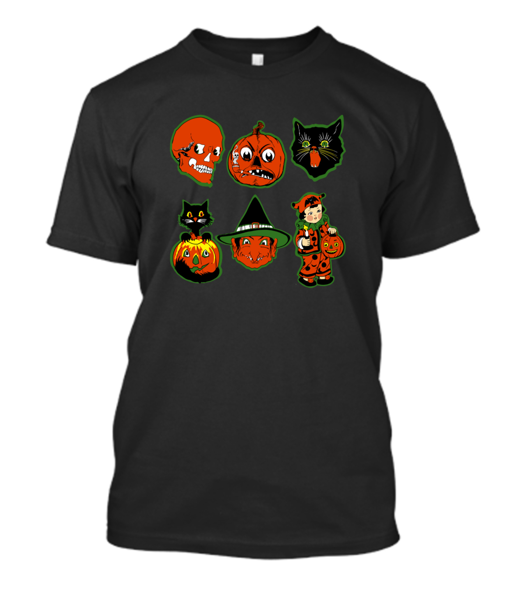 Cats Halloween Black Cat Pumpkin Skull Witch Costume Child T-Shirt