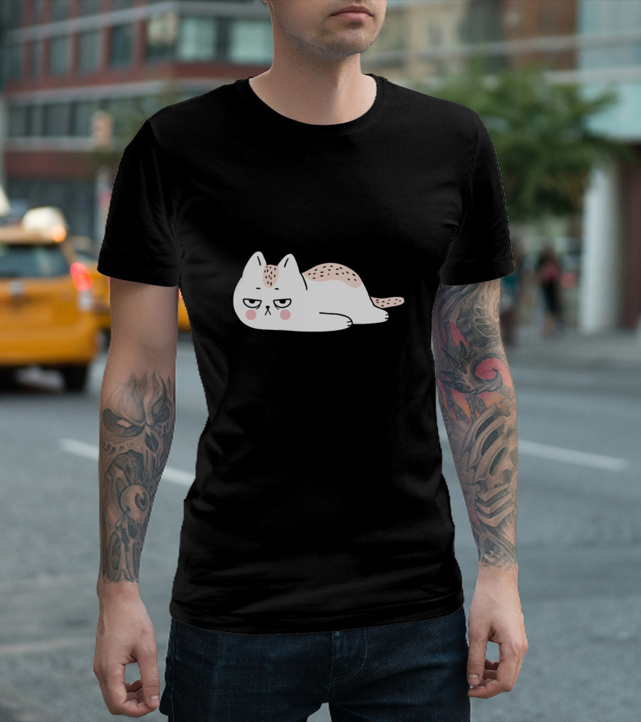 Slowest Apocalypse Everrr Funny Cat Bored In T-Shirt
