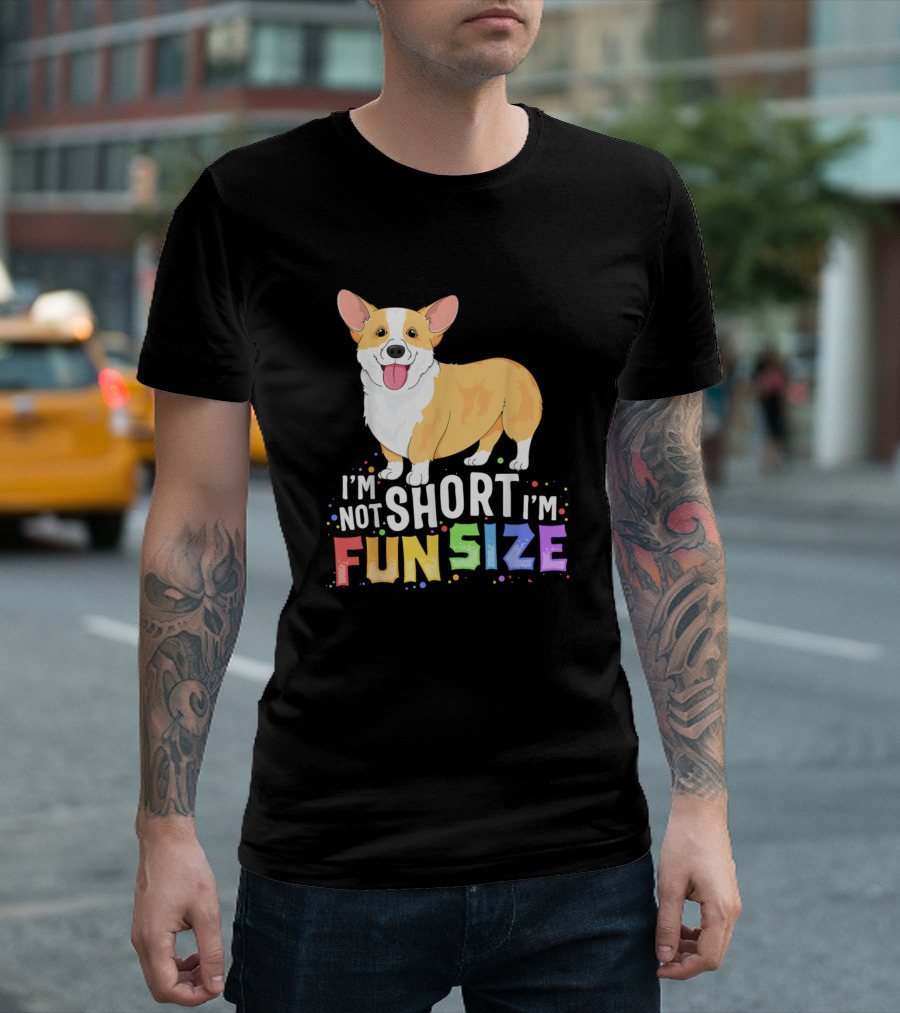 Corgi I'm Not Short I'm Fun Size Cute Women's Kids T-Shirt