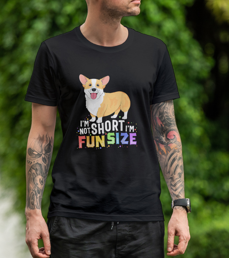 Corgi I'm Not Short I'm Fun Size Cute Women's Kids T-Shirt