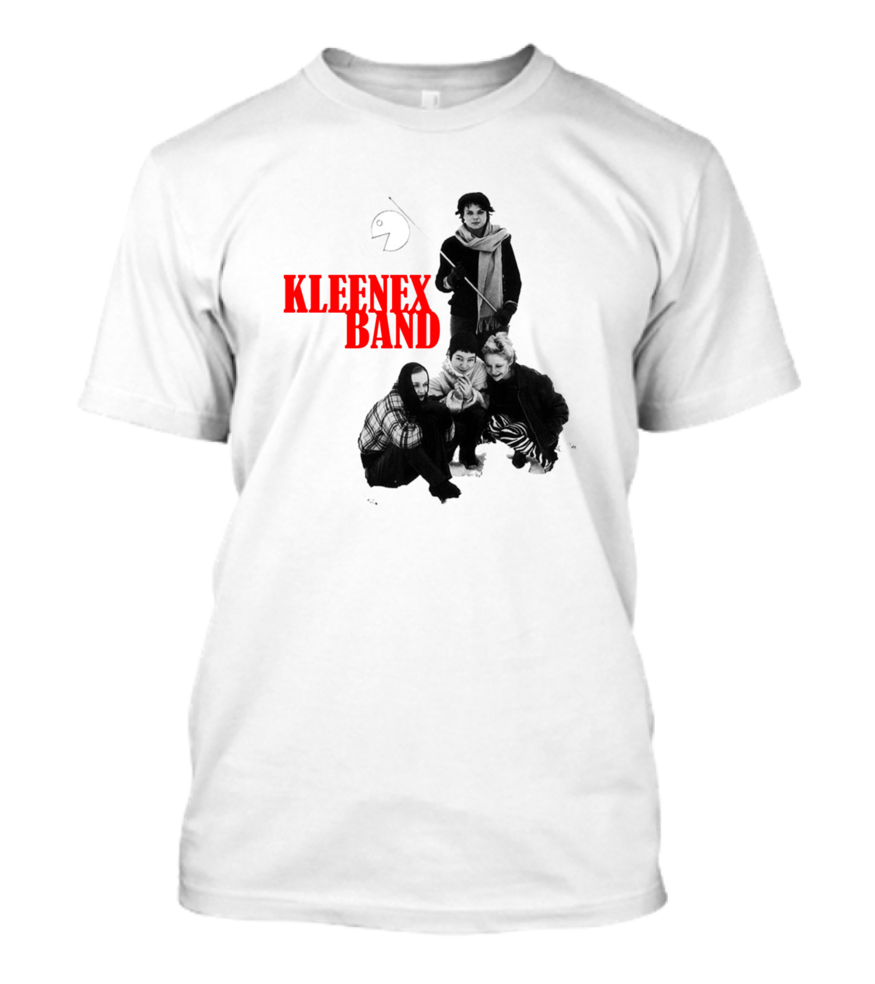 Kleenex Band Black And White Group Image T-Shirt