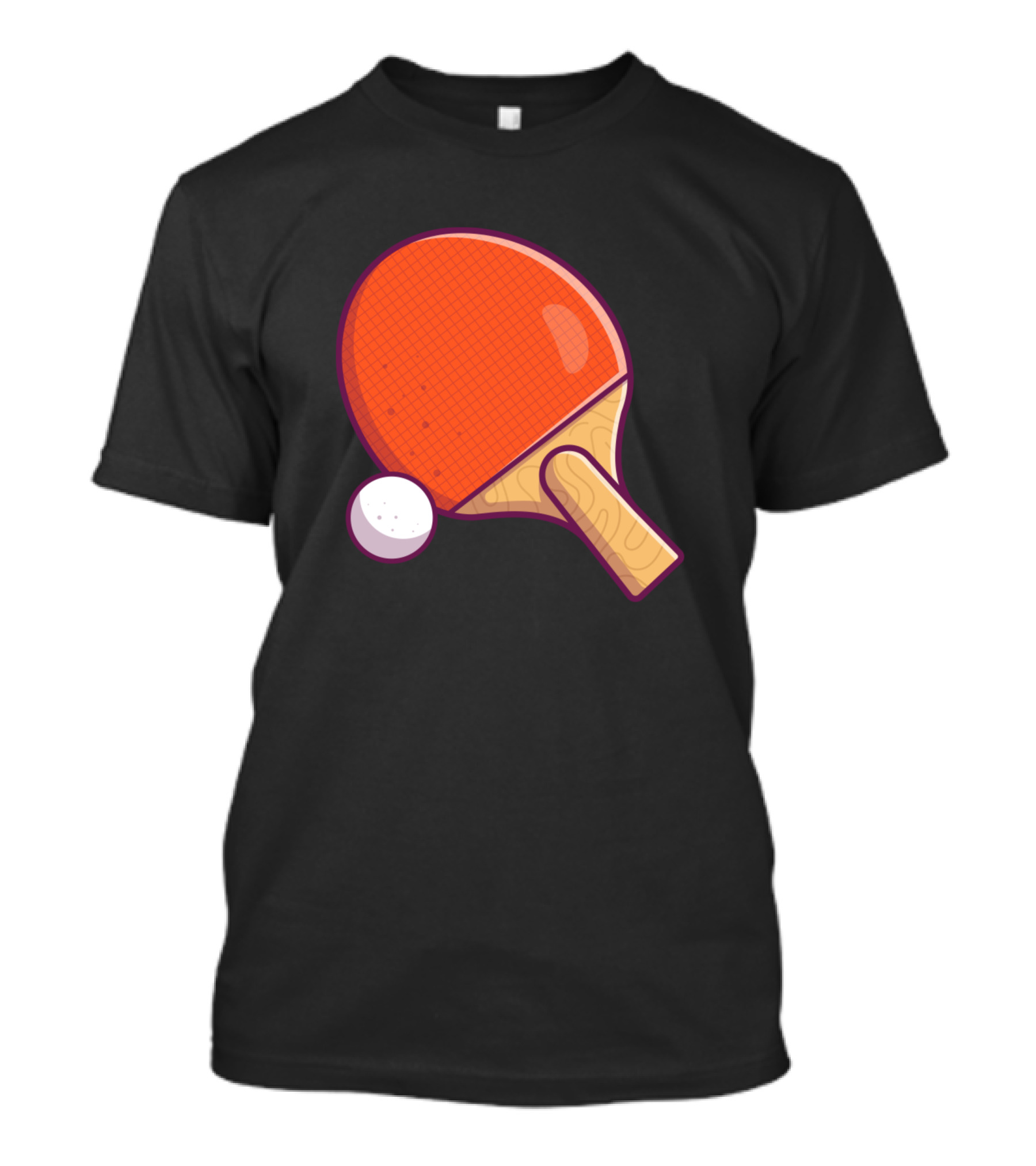 Cartoon Tennis Table Paddle Ball Bet T-Shirt