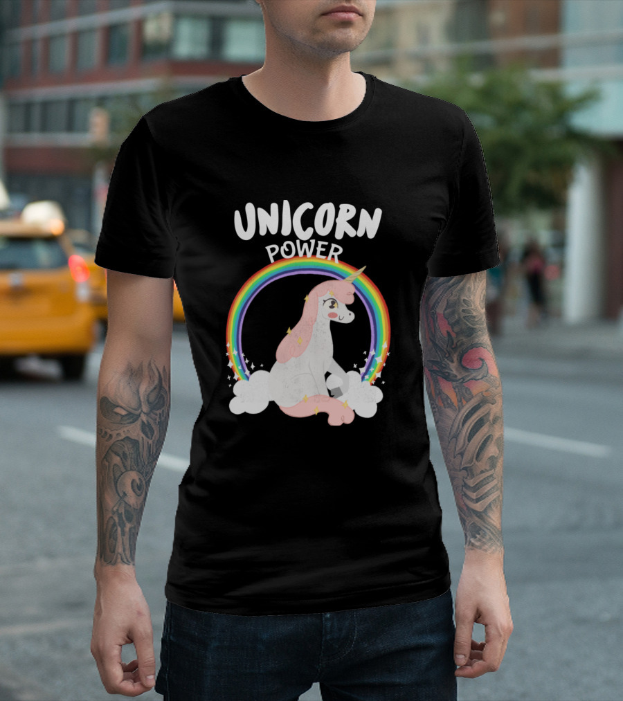 Unicorn Power Rainbow Myth Fable T-Shirt