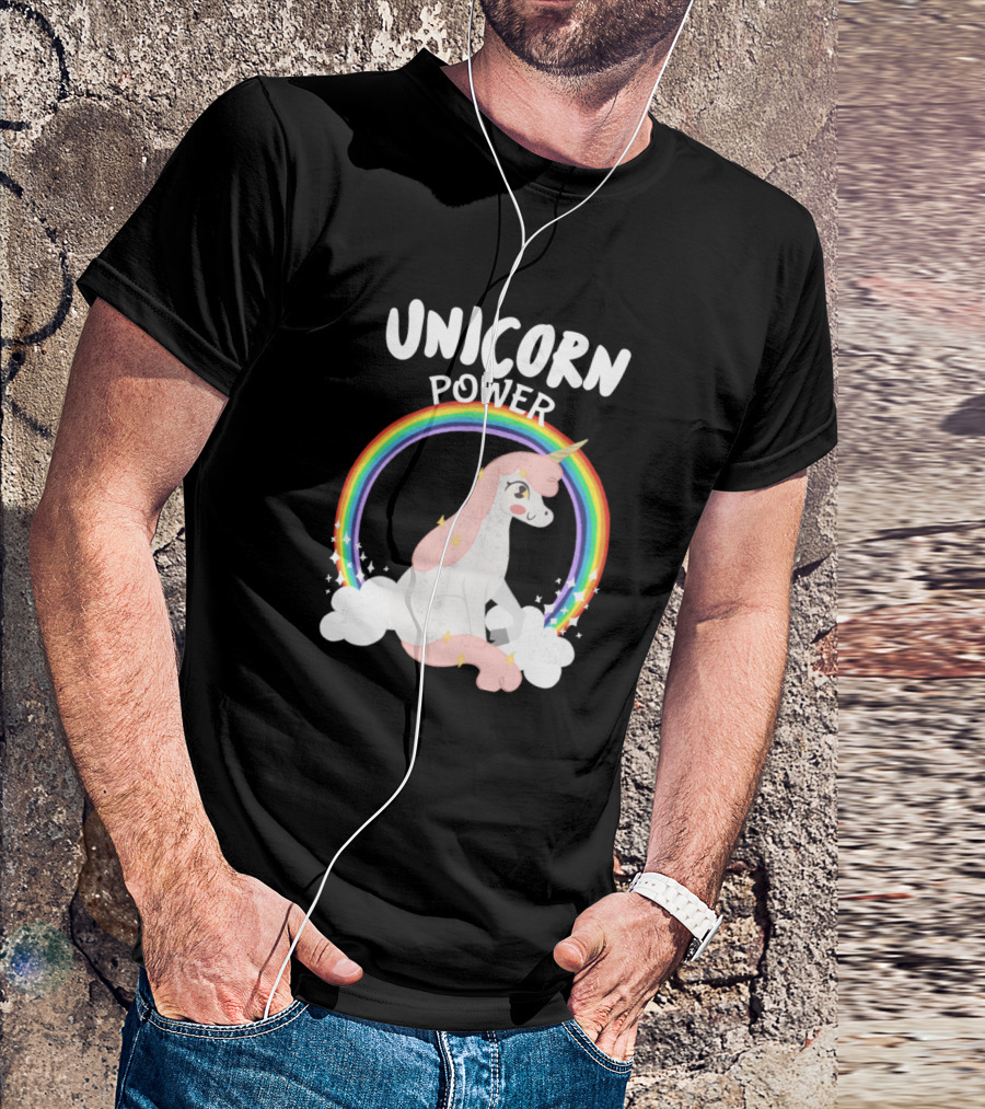 Unicorn Power Rainbow Myth Fable T-Shirt