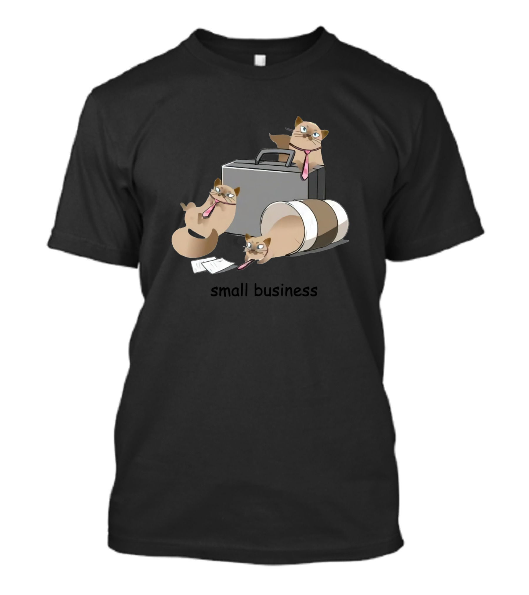 Small Business Cats Home Office Cat Lover Distracted By Cat Coffee Briefcase T-Shirt