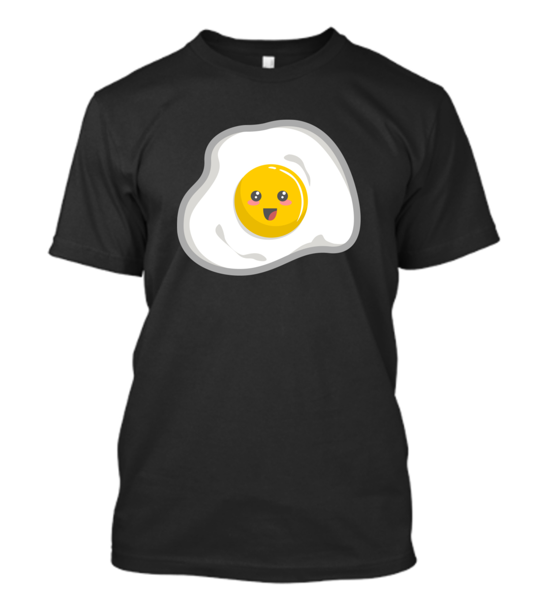 Delicious Fried Egg Cute Cartoon Face Bright Yellow Yolk T-Shirt