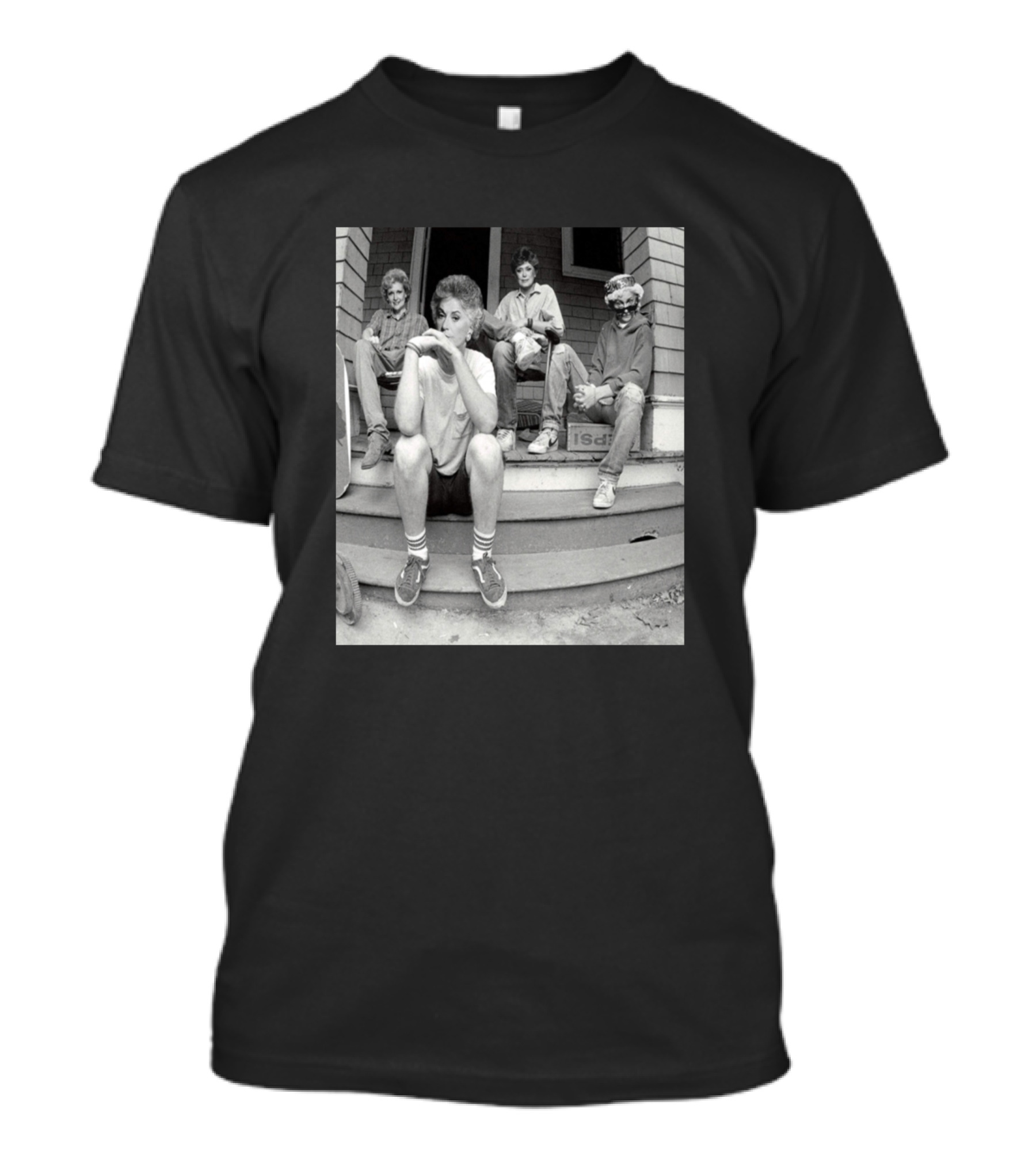 Golden Girls Minor Threat Black And White Porch Scene T-Shirt