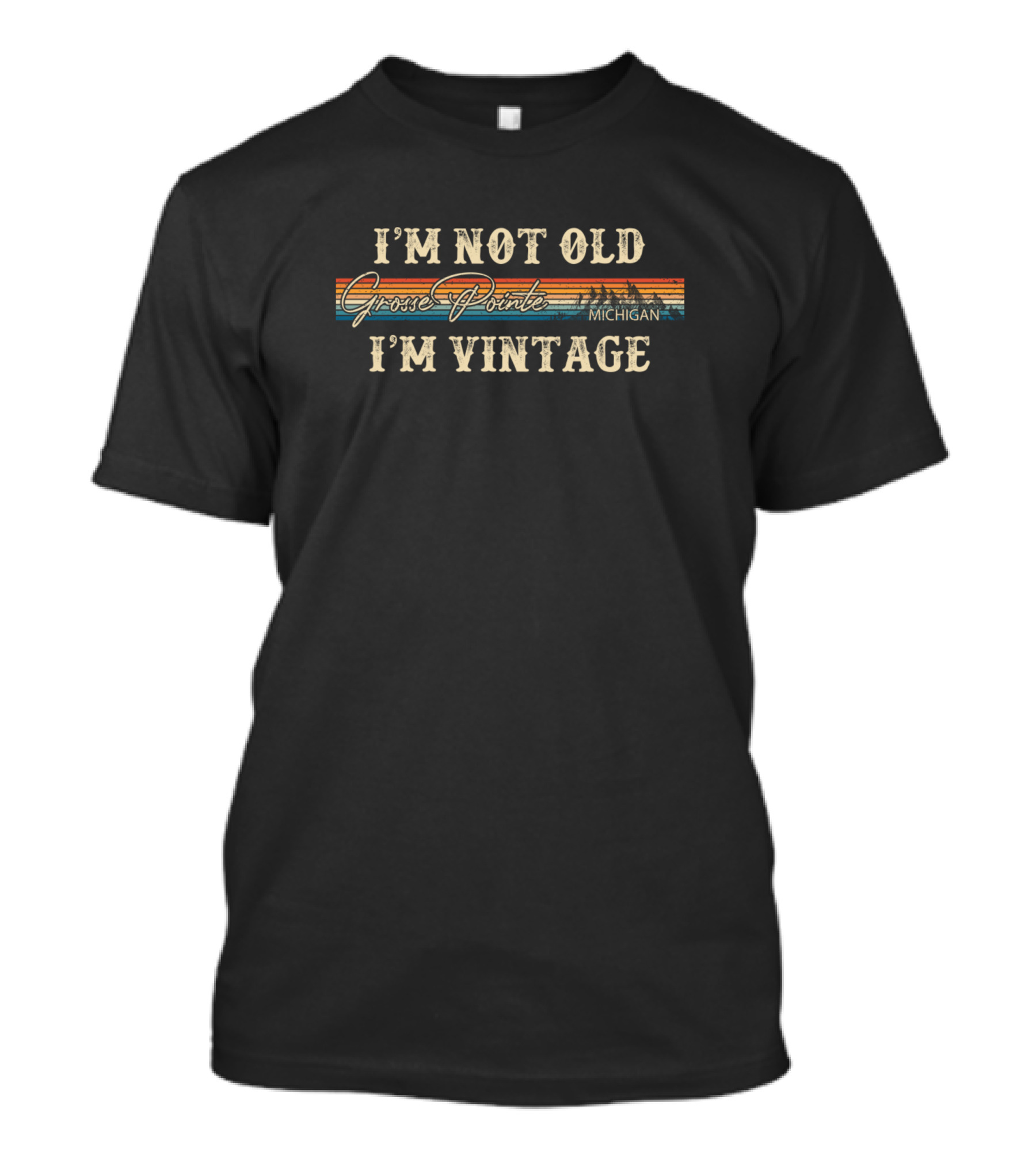 I'm Not Old I'm Vintage Grosse Pointe Michigan Retro 80s T-Shirt