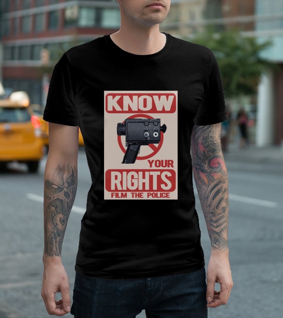Know Your Rights Film The Police Vintage Camera T-Shirt