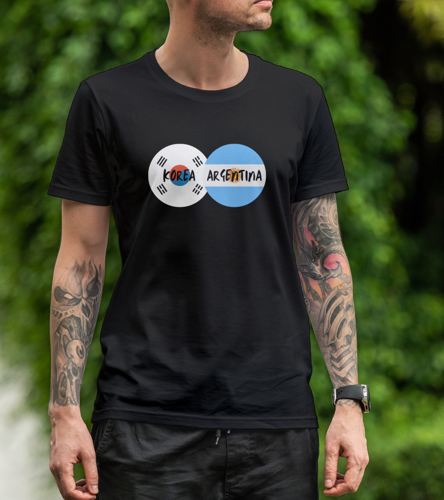 Korean Argentinian Korea Argentina Flag Icons T-Shirt
